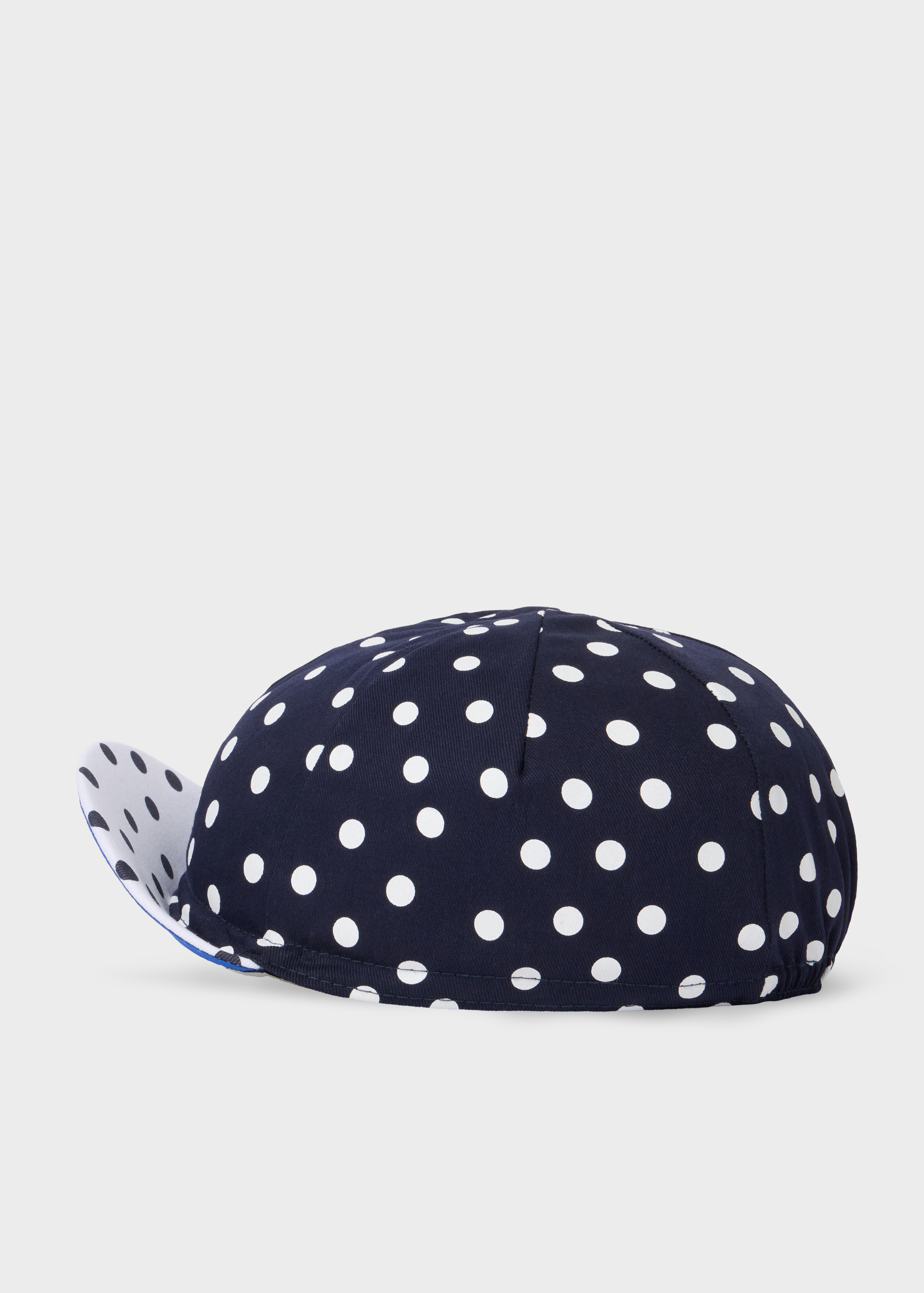 Navy Polka Dot Cycling Cap