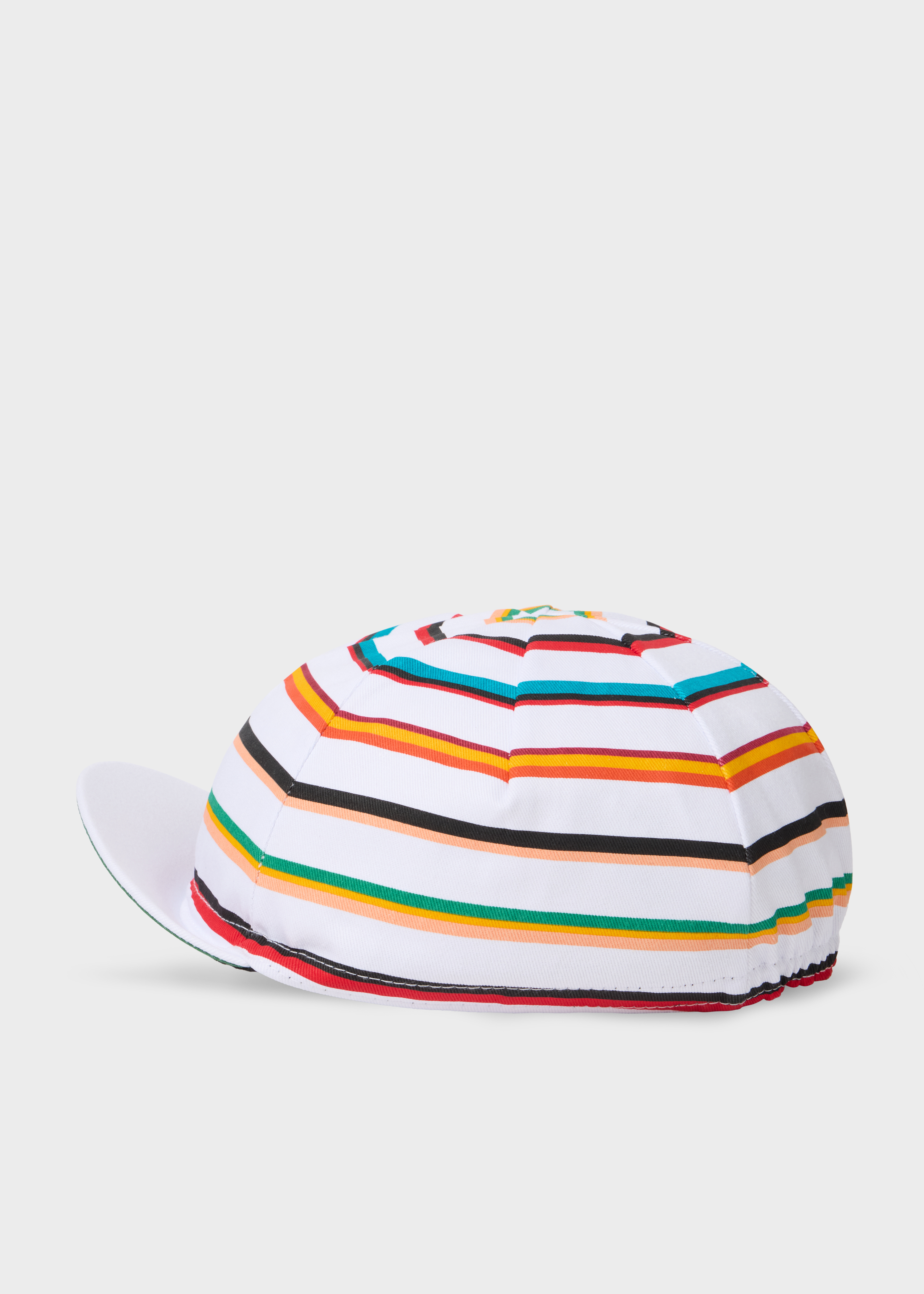 Paul Smith White 'Signature Stripe' Cycling Cap King's Cross