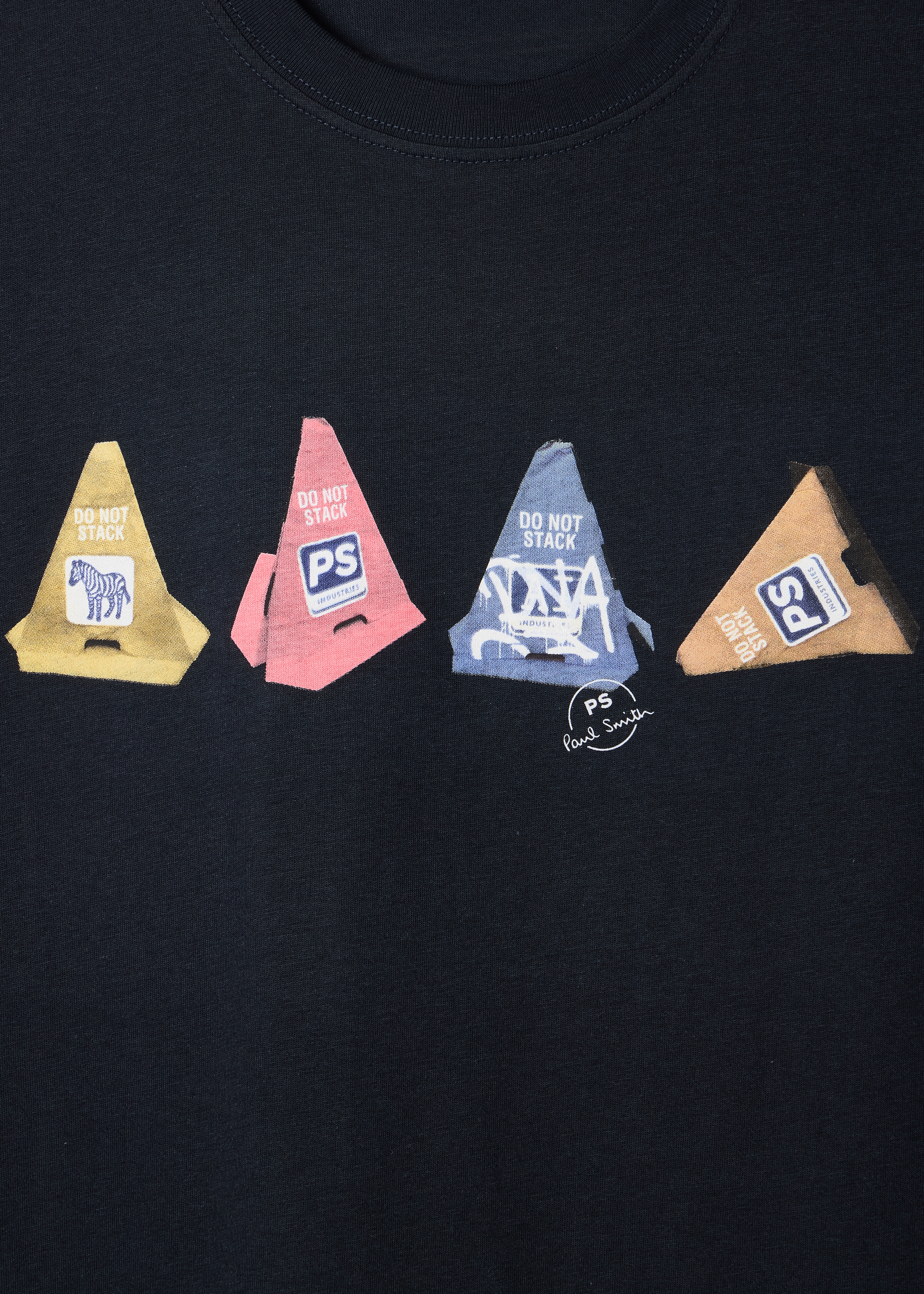 Navy 'Cones' Print T-Shirt