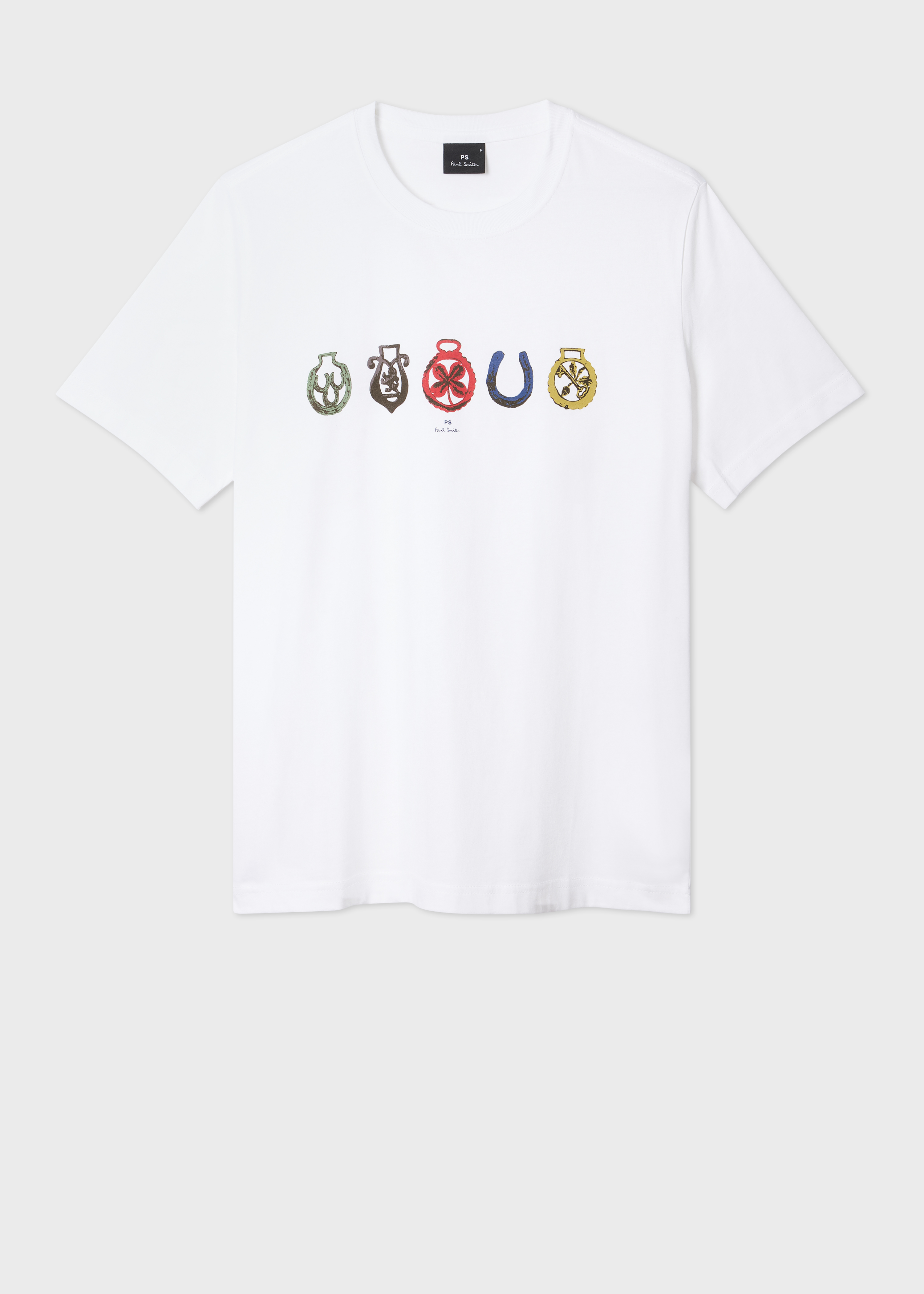White 'Lucky Charm' Print T-Shirt