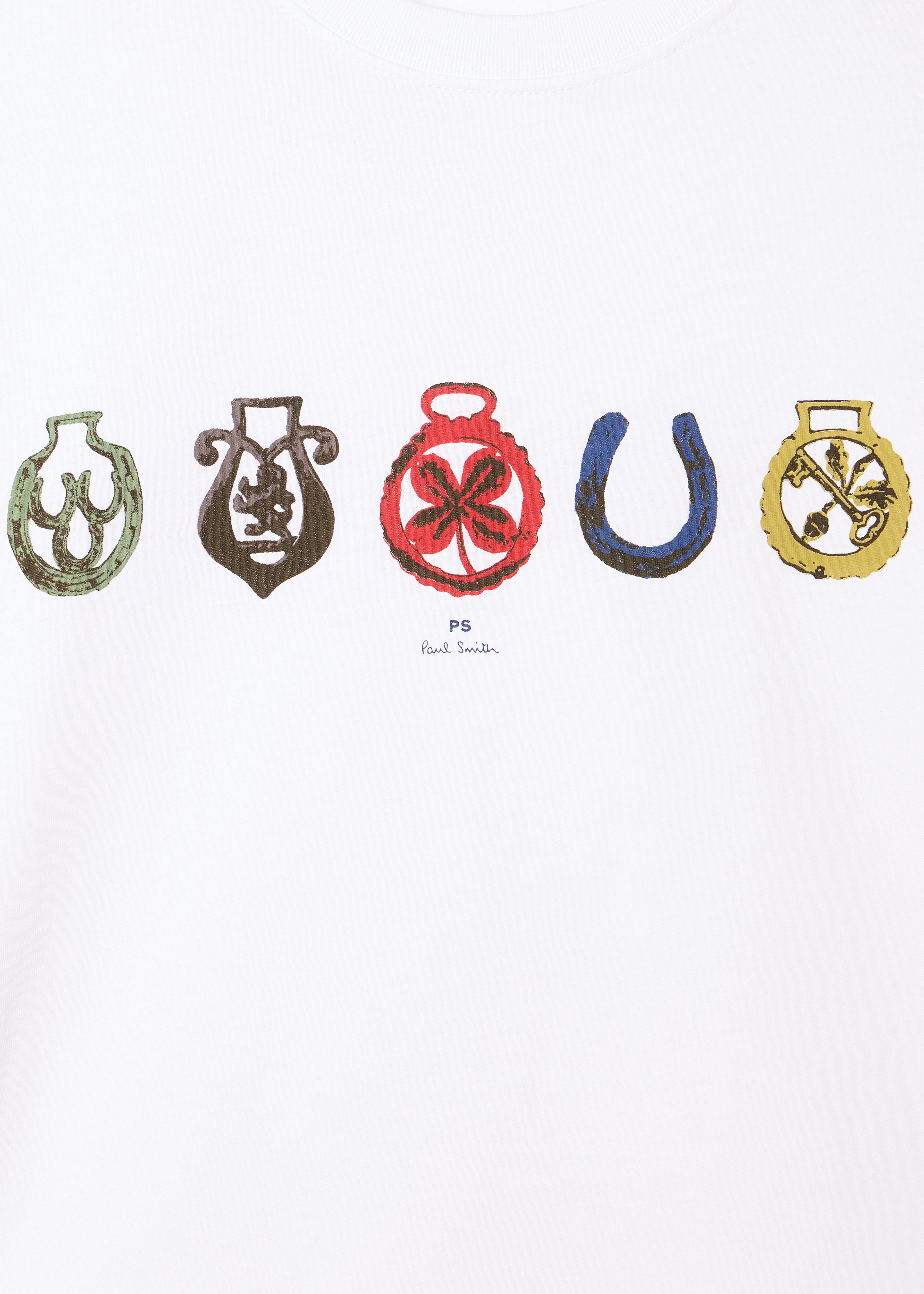 White 'Lucky Charm' Print T-Shirt