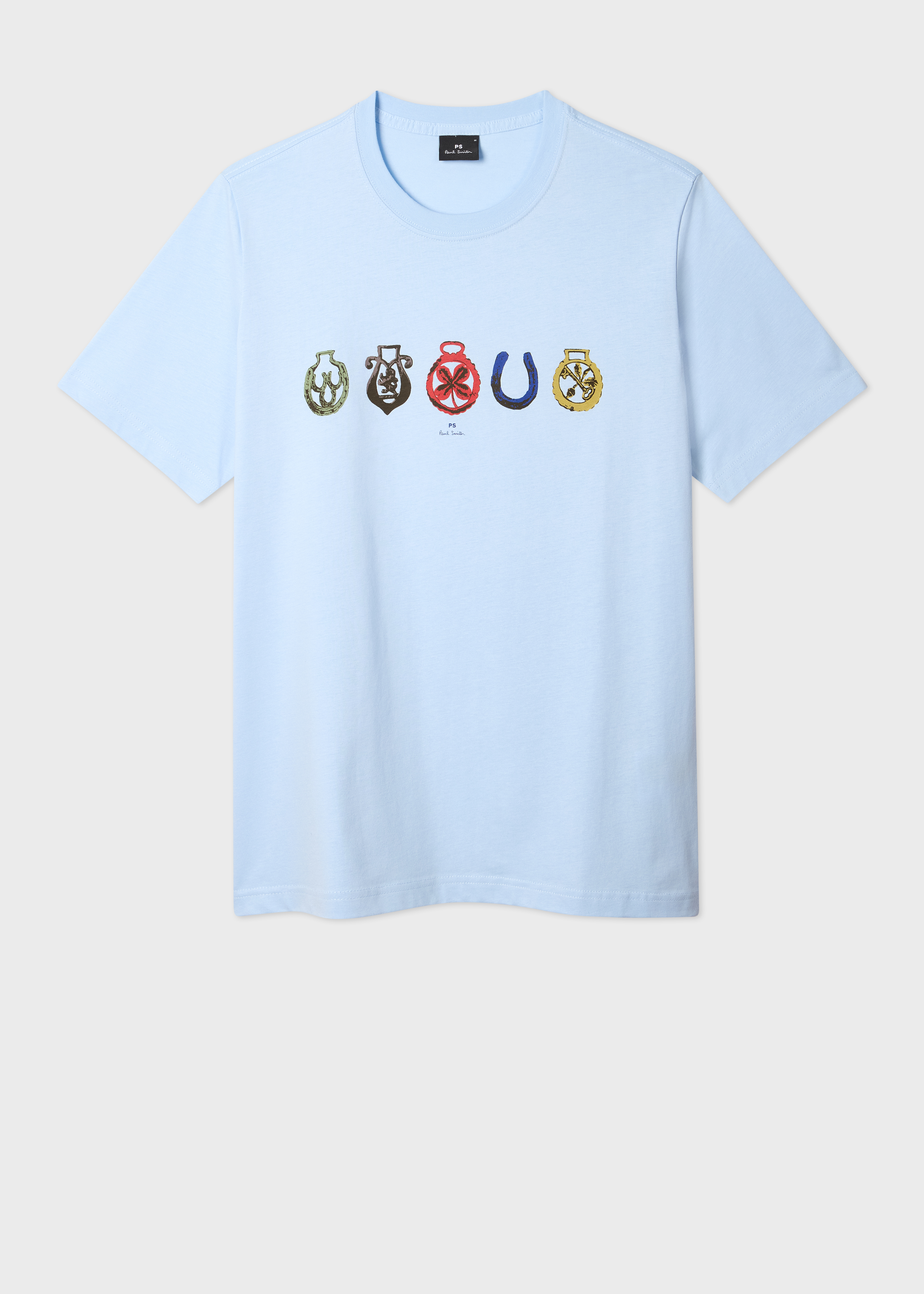 Sky Blue 'Lucky Charm' Print T-Shirt