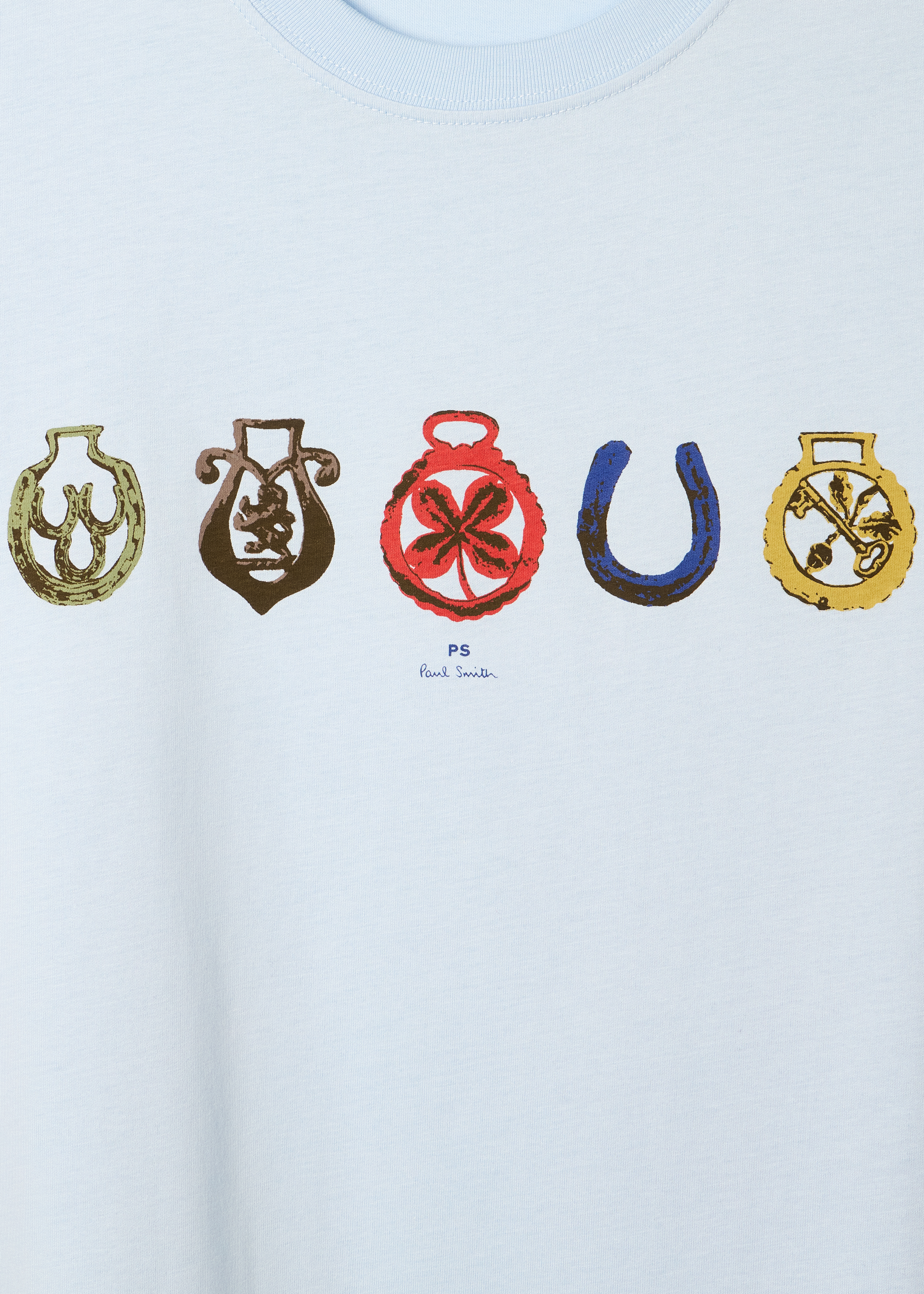 Sky Blue 'Lucky Charm' Print T-Shirt