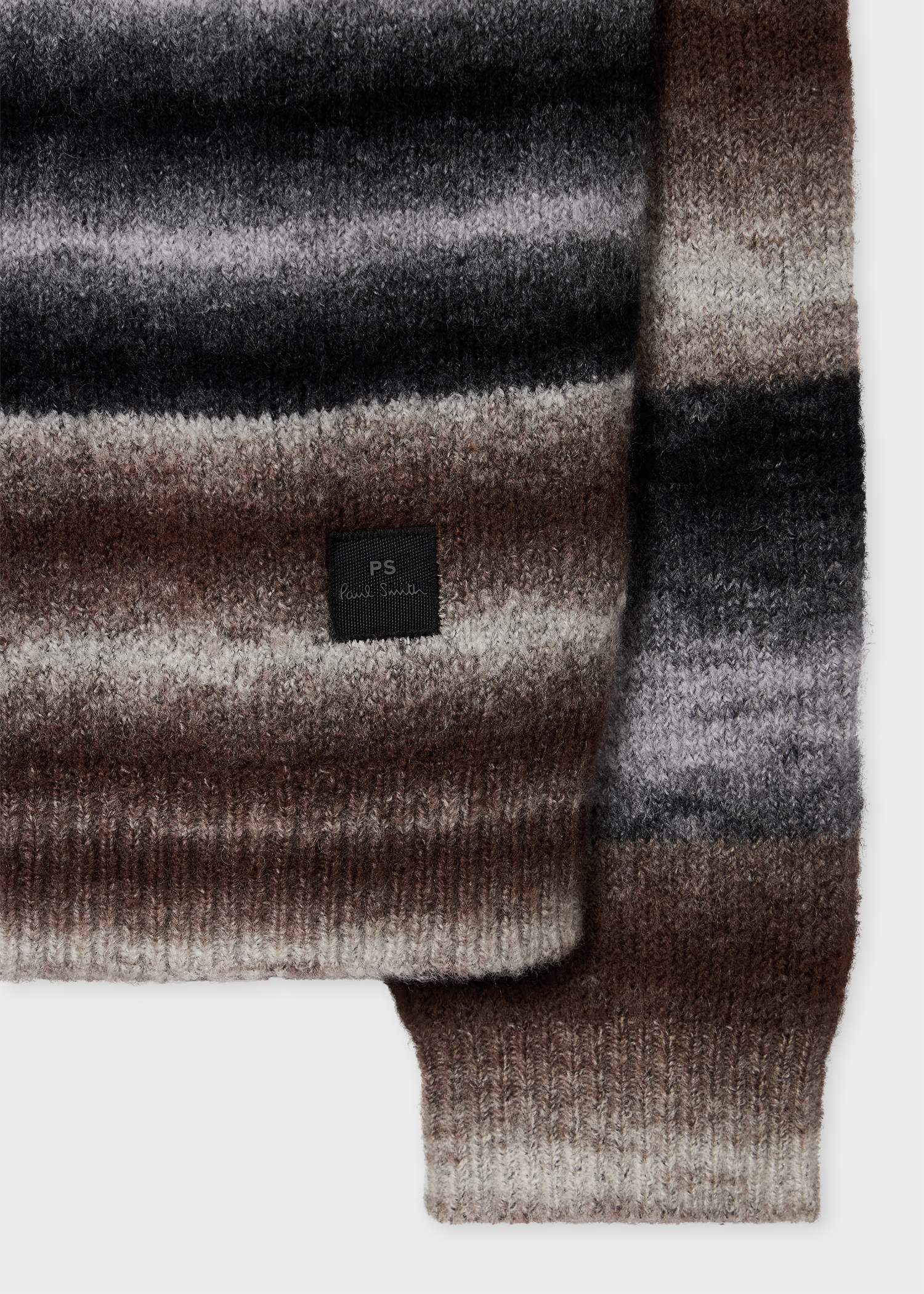 Brown and Black Faded Stripe Sweater