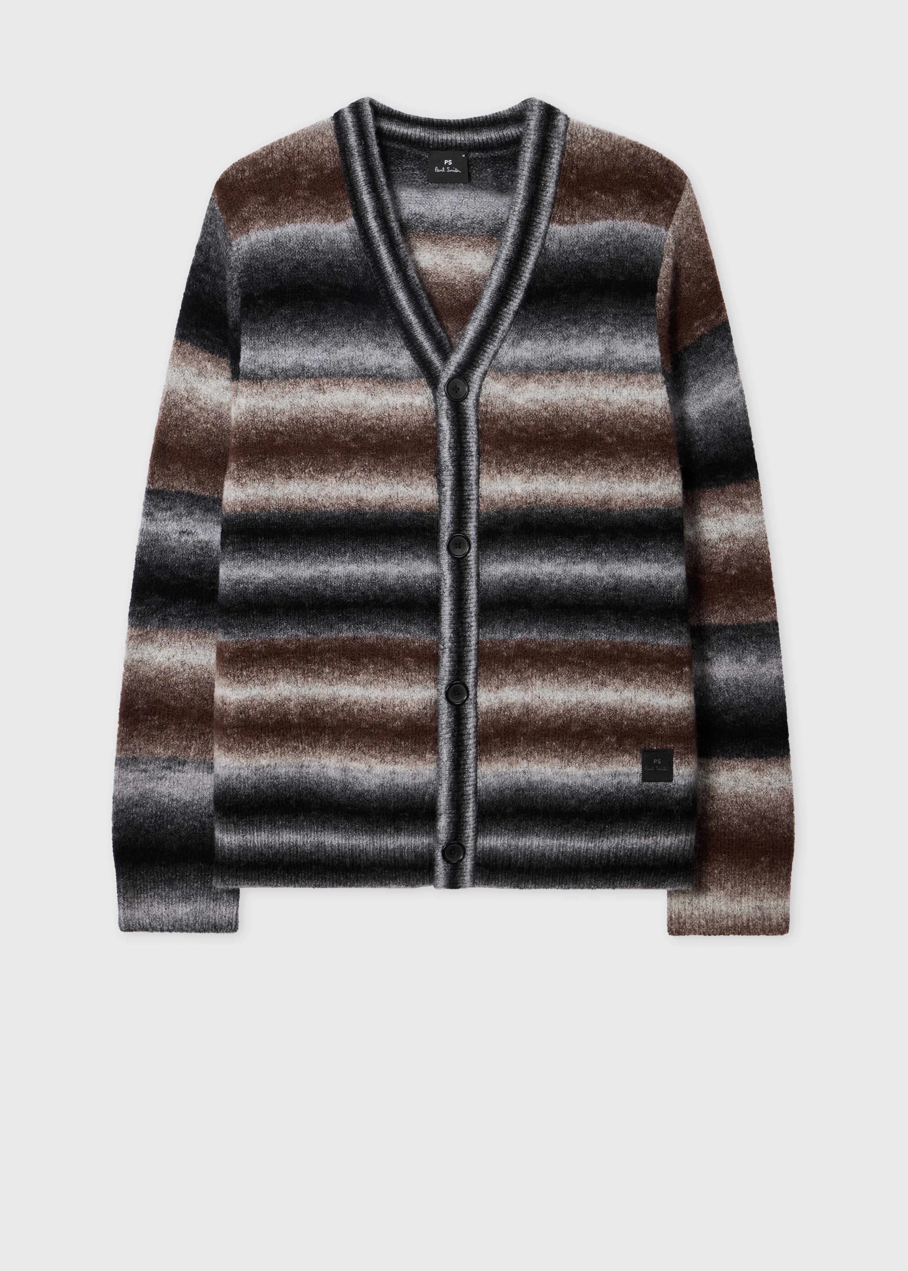 Brown and Black Faded Stripe Cardigan