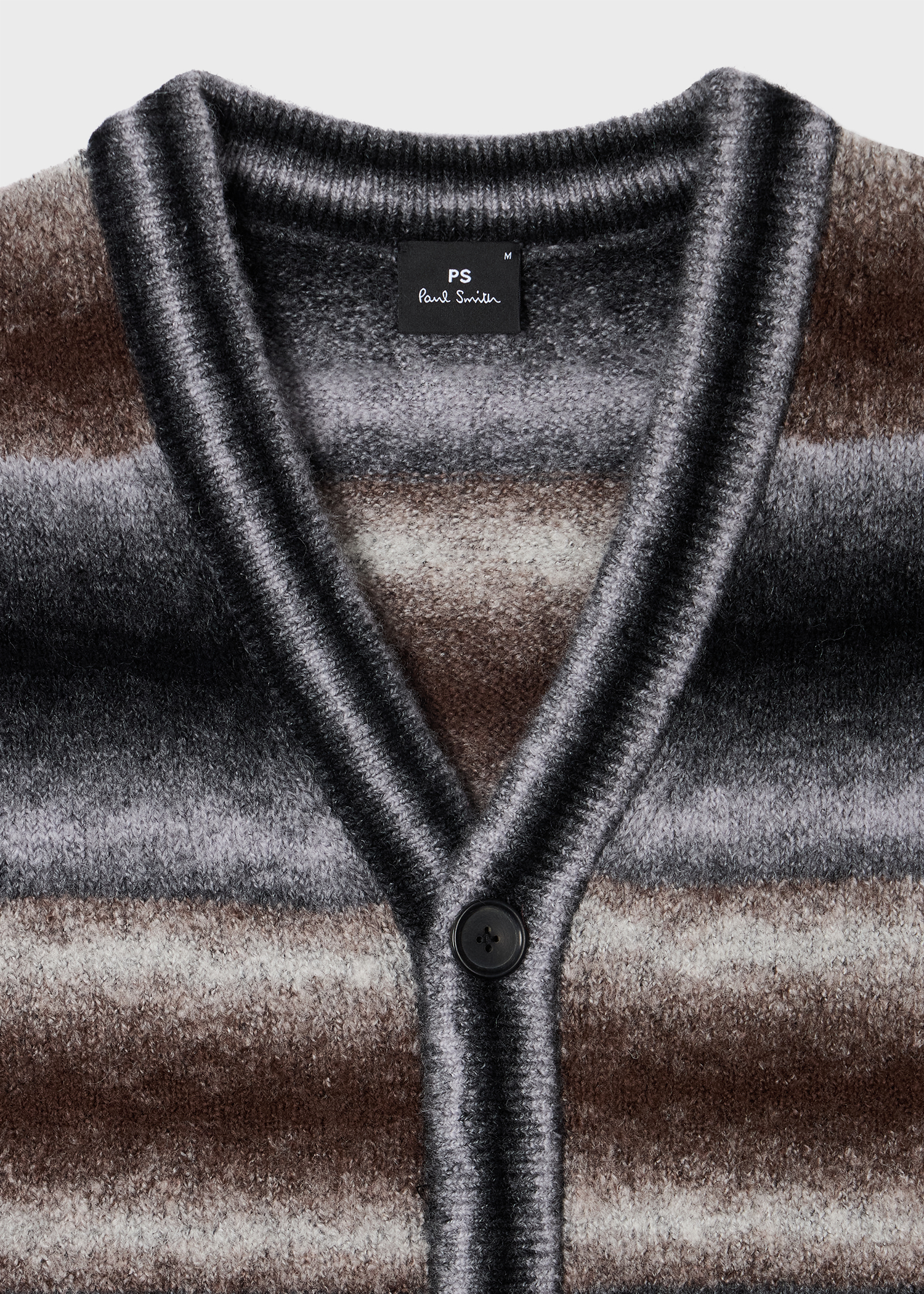 Brown and Black Faded Stripe Cardigan