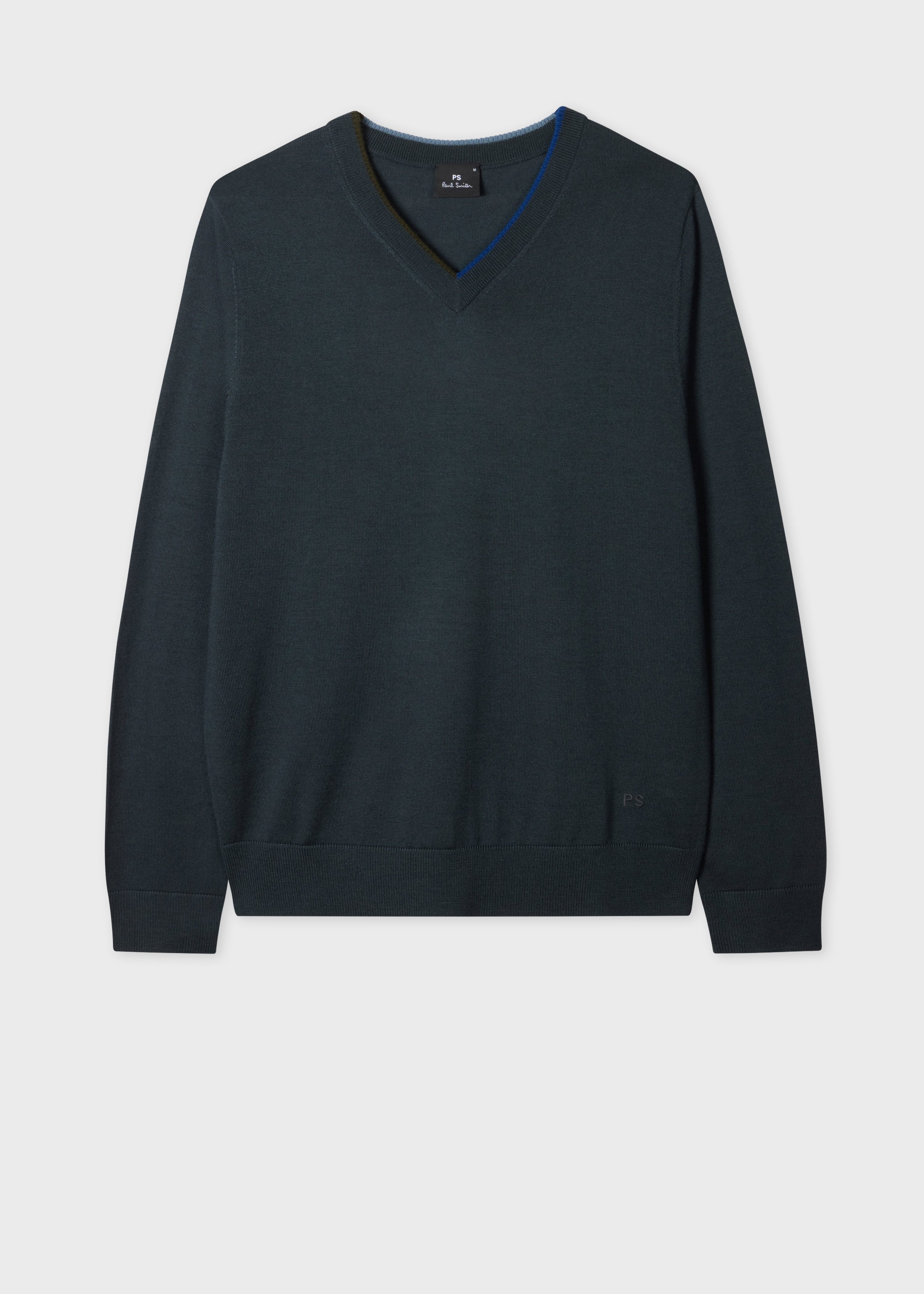 Dark Grey Merino V-Neck Sweater