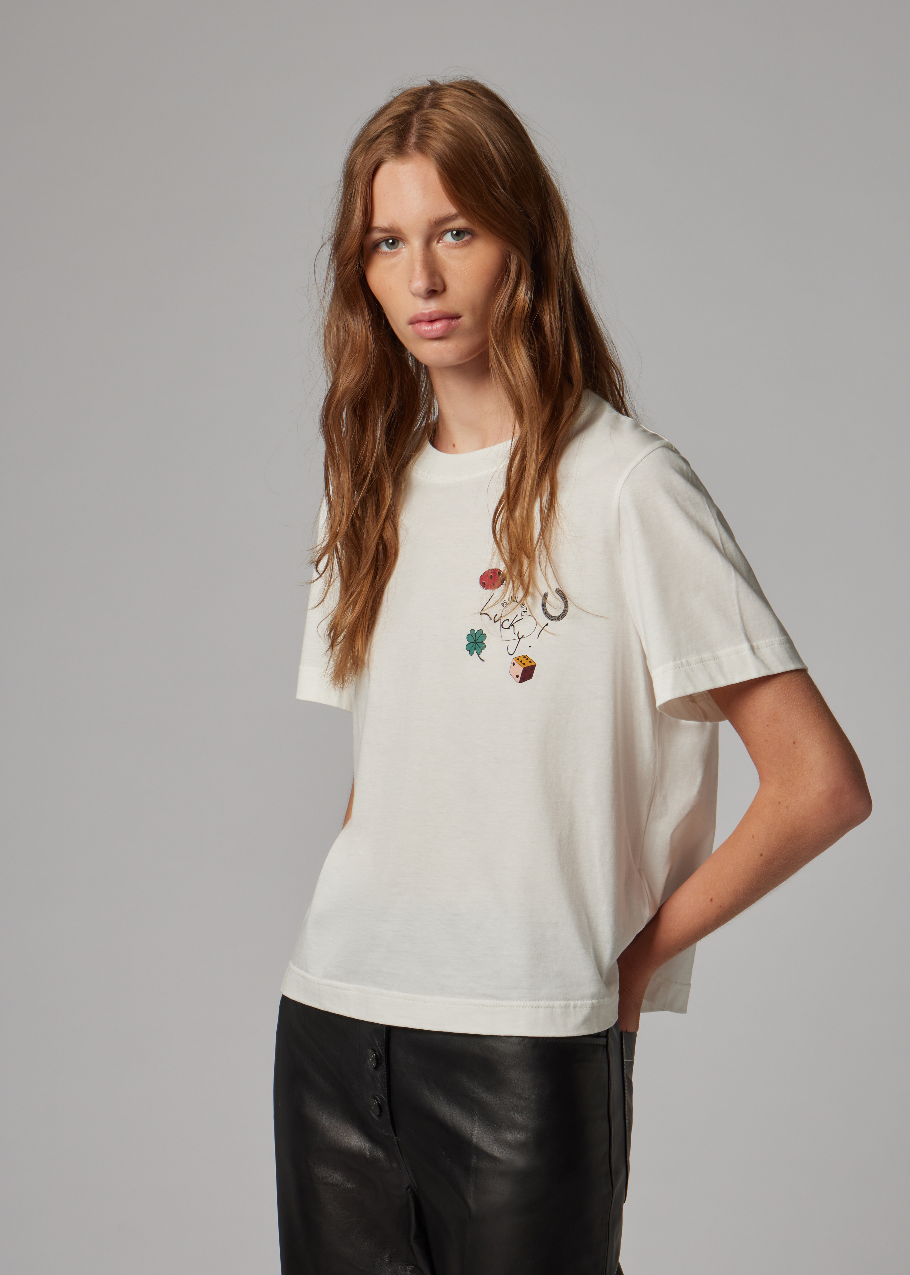 Women's White Organic Cotton 'Charms' T-Shirt
