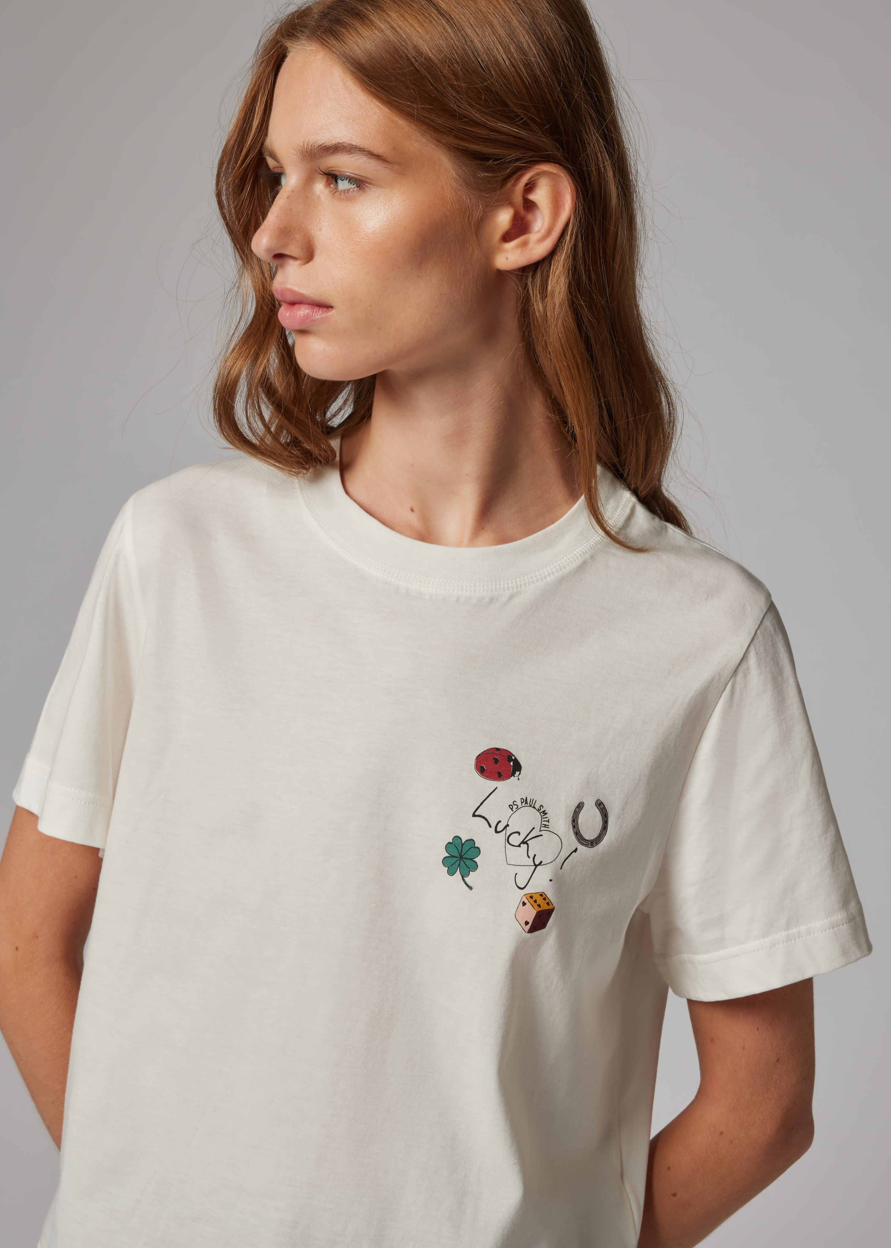 Women's White Organic Cotton 'Charms' T-Shirt