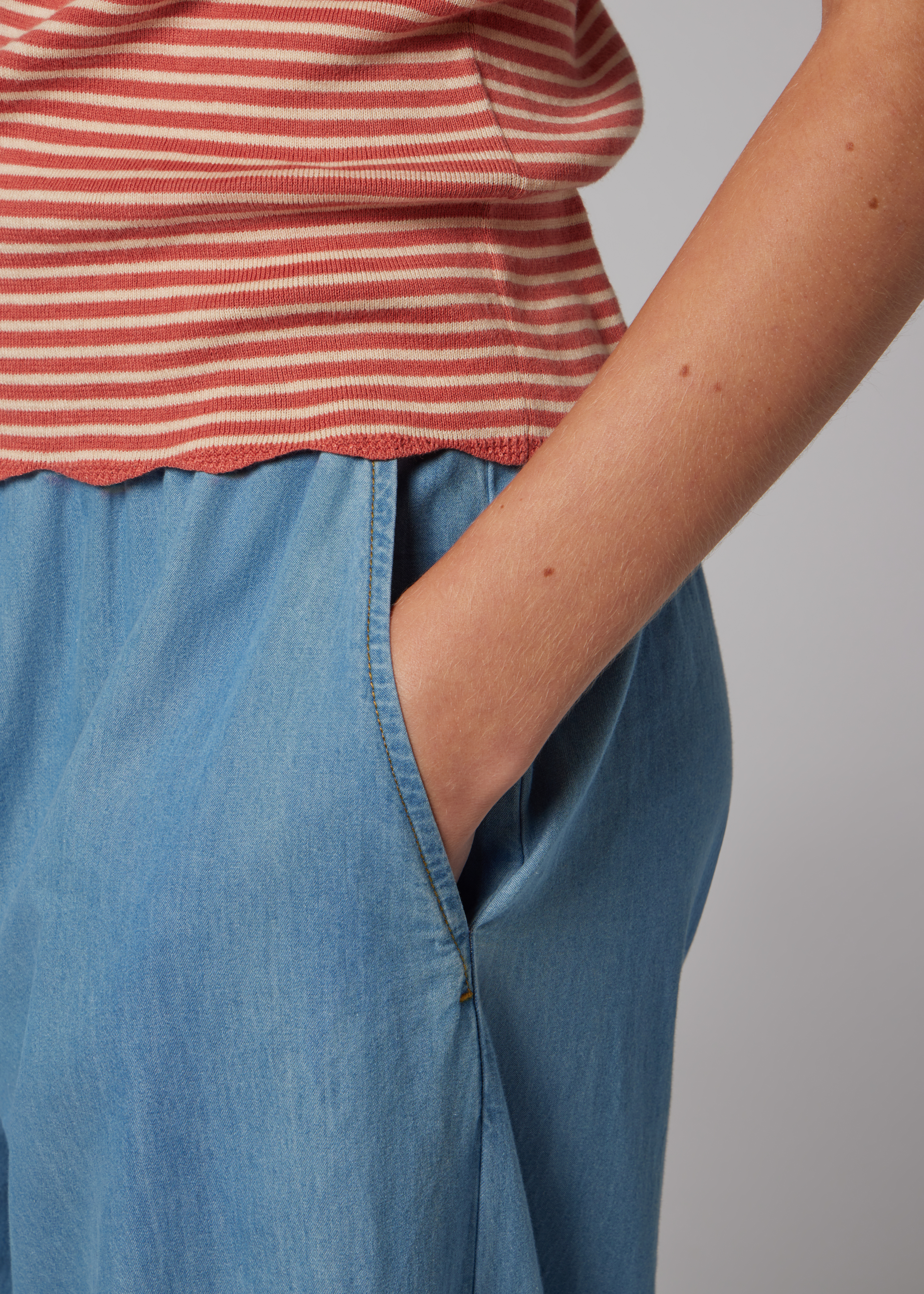 Women's Knitted Stripe Polo