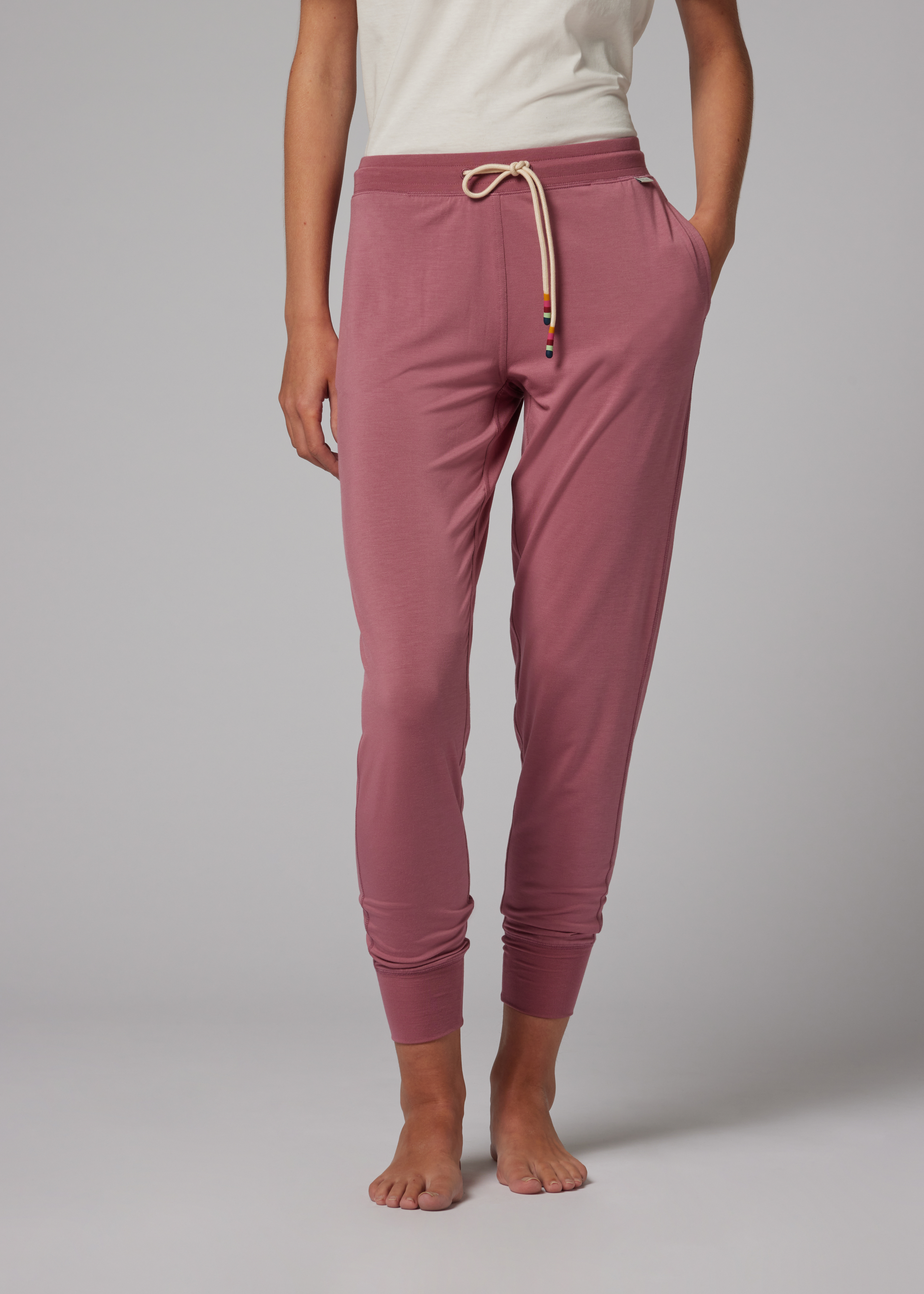 Women's Dusky Pink Modal-Blend Lounge Sweatpants