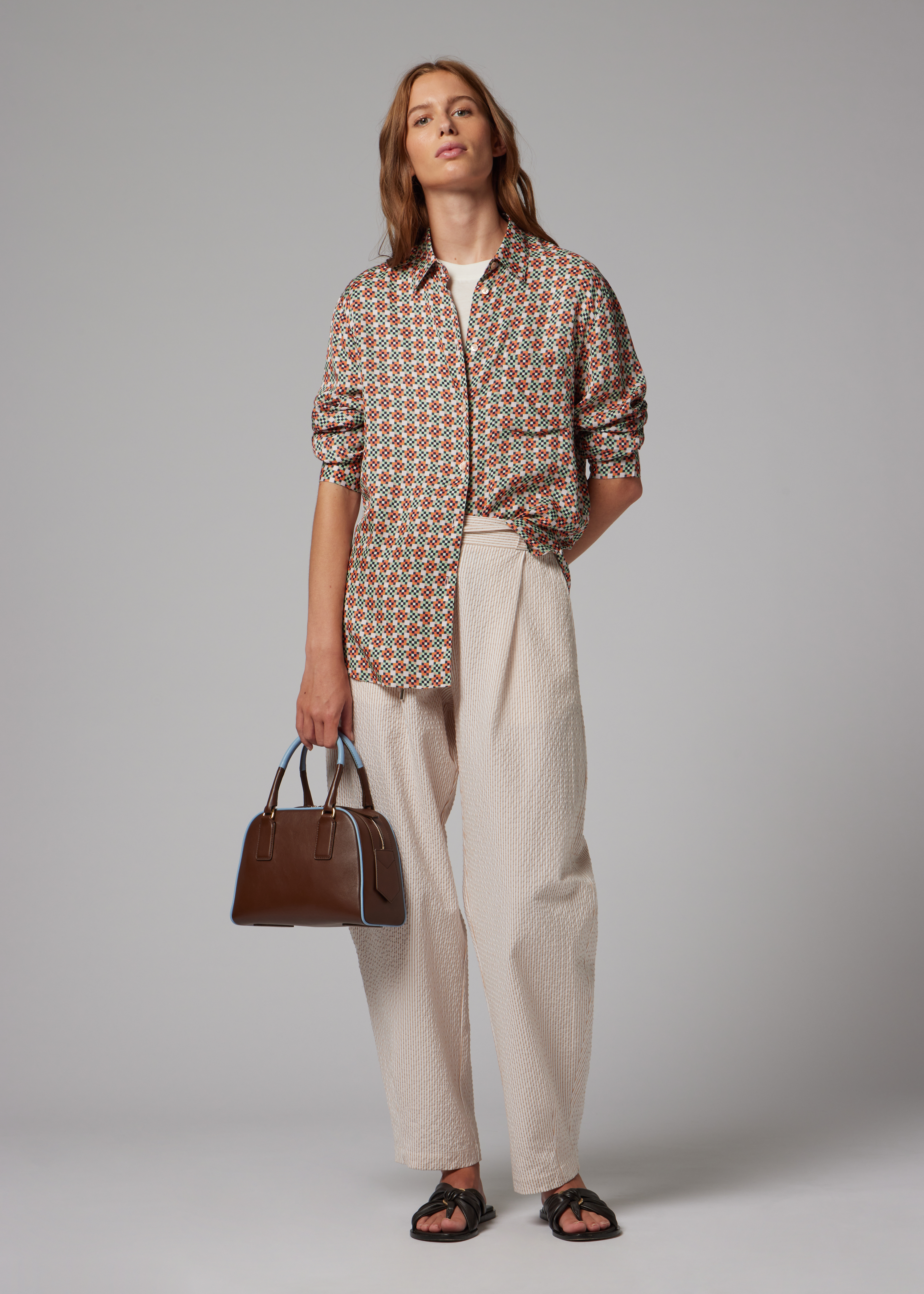 Women's Geometric Square Printed Shirt