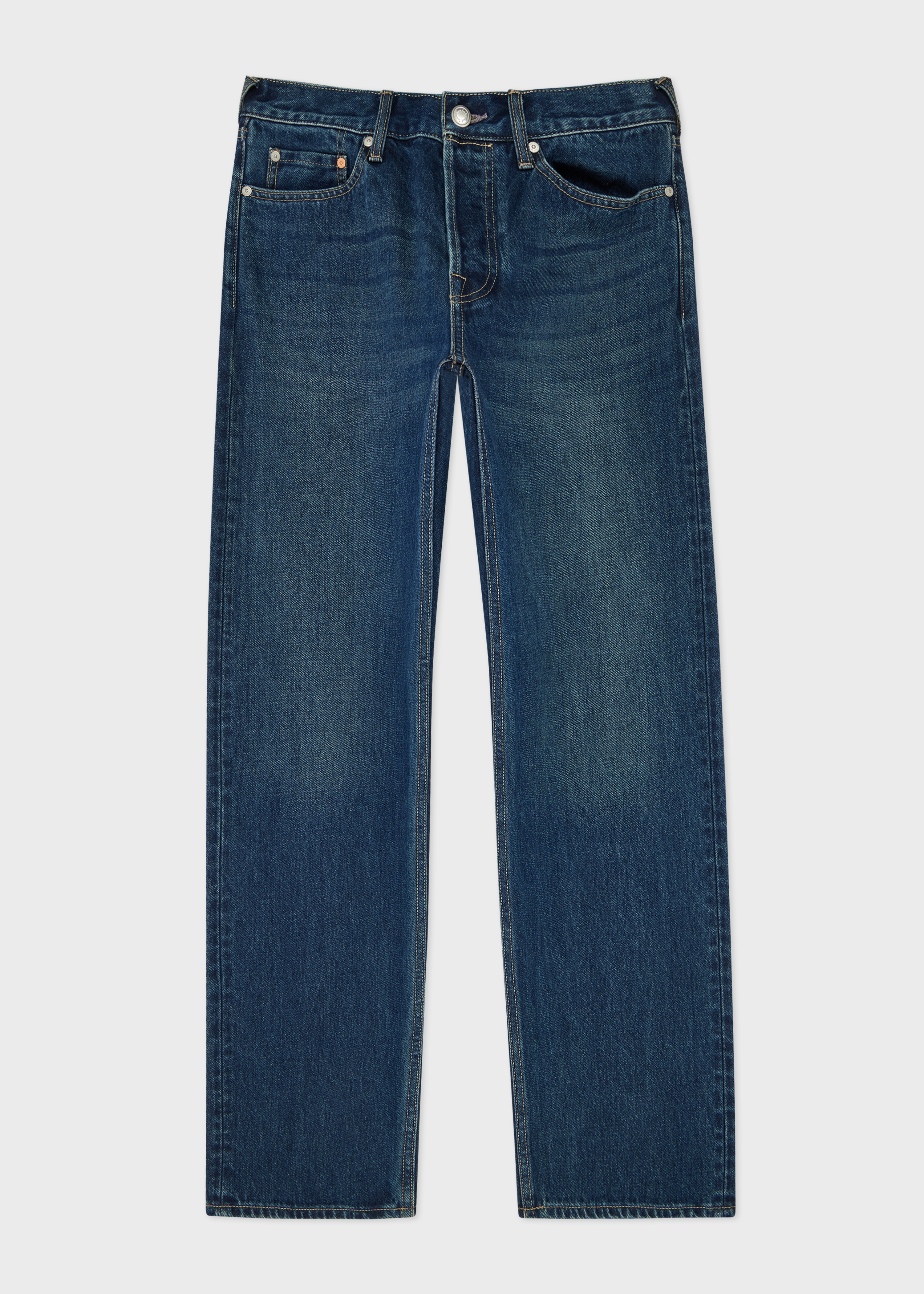 Straight-Fit Dark-Wash Jeans