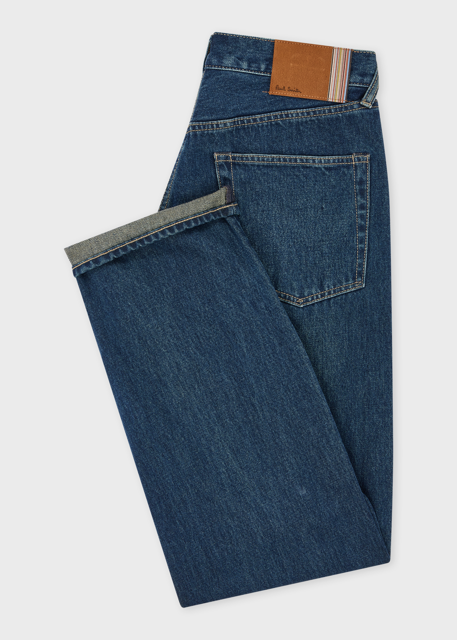 Straight-Fit Dark-Wash Jeans