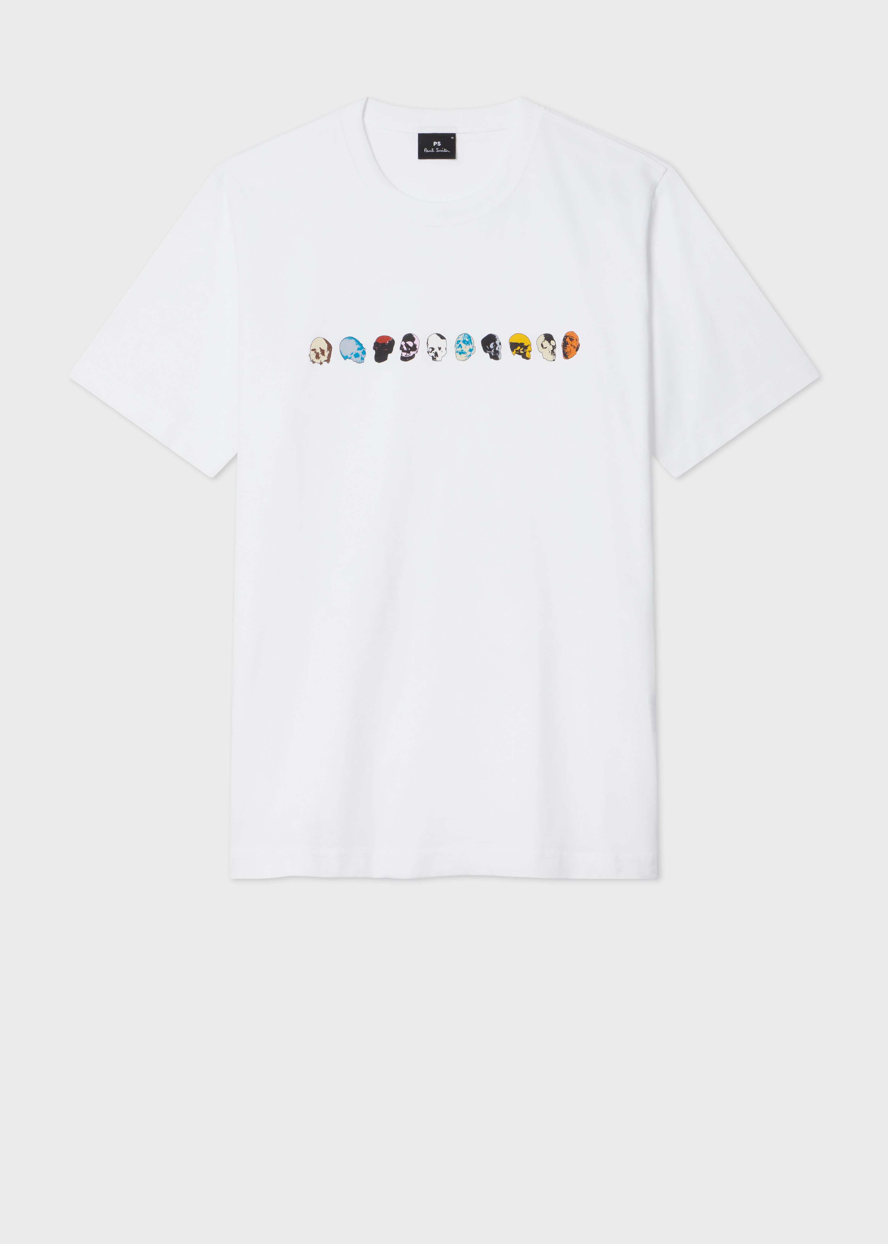 White 'Mini Skulls' Print T-Shirt