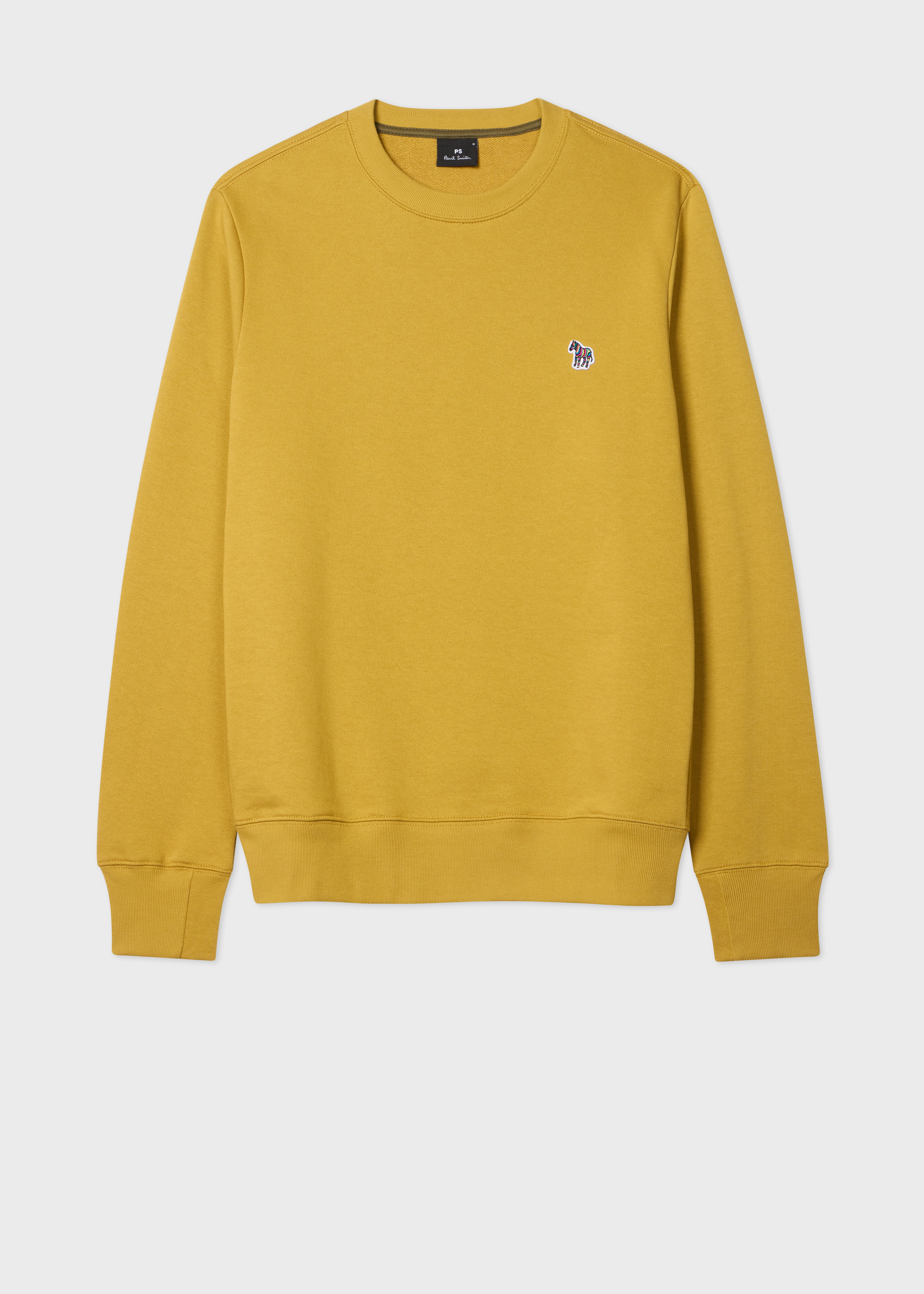 Yellow Organic Cotton Zebra Logo Sweatshirt