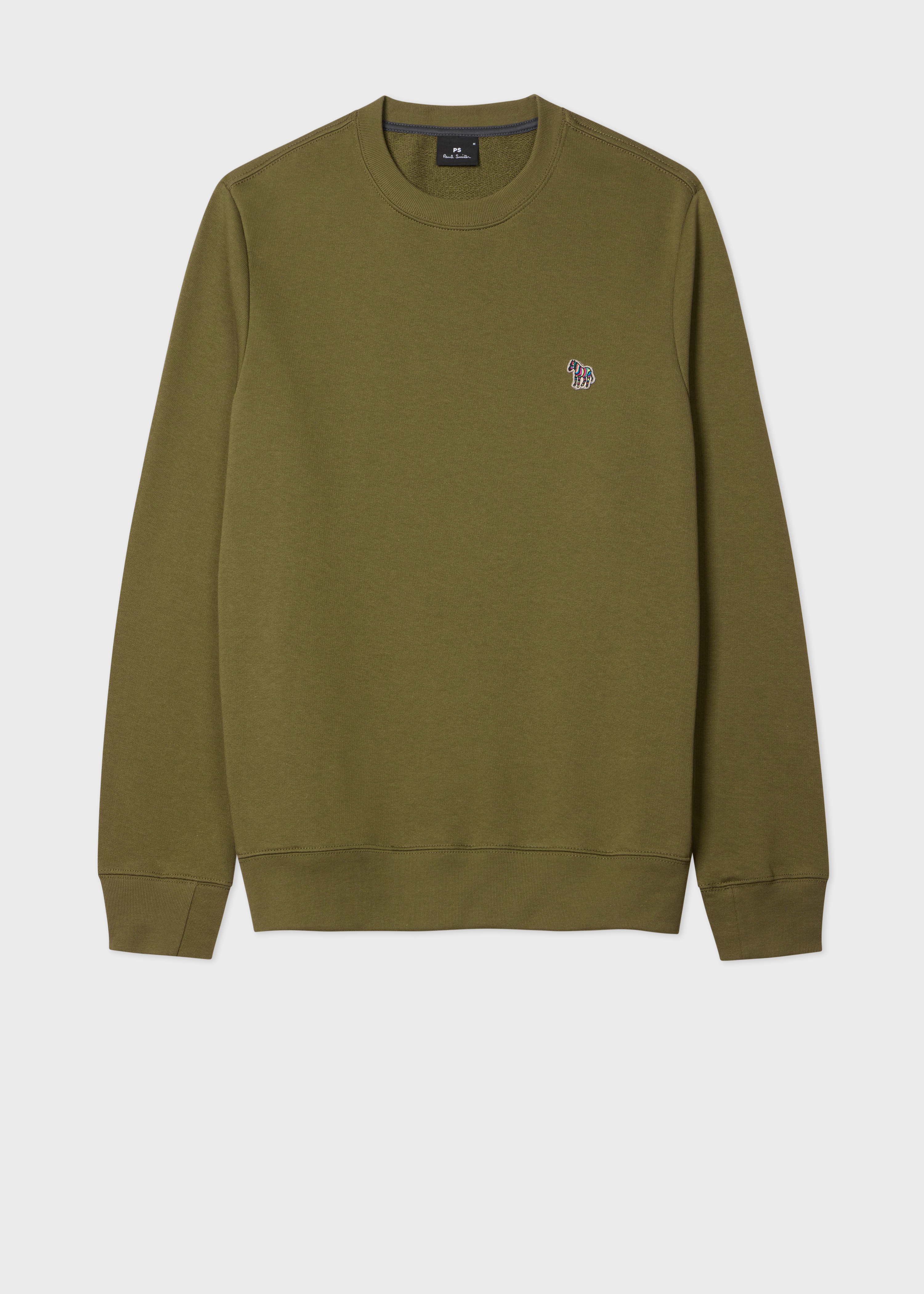 Khaki Organic Cotton Zebra Logo Sweatshirt