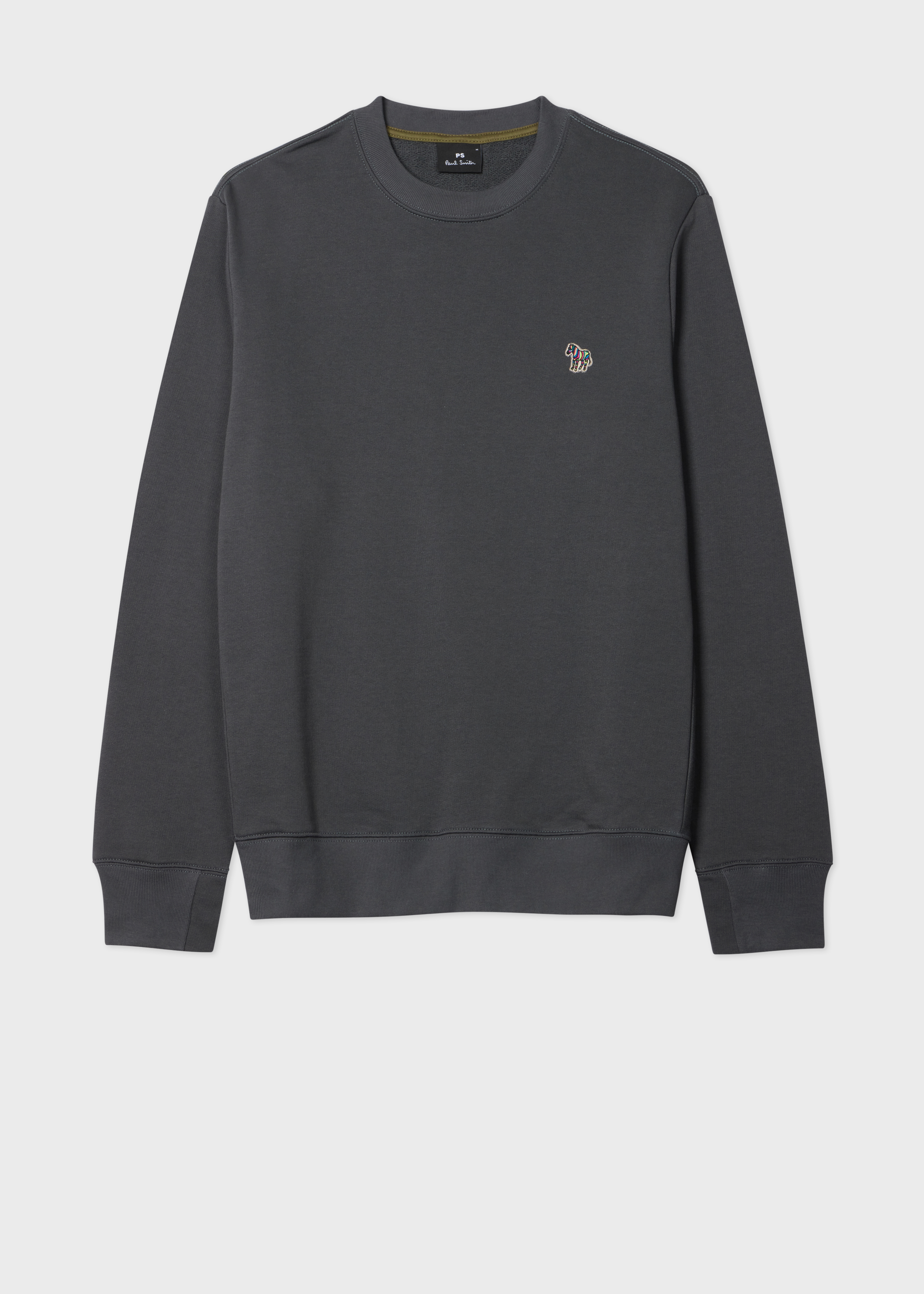 Charcoal Organic Cotton Zebra Logo Sweatshirt