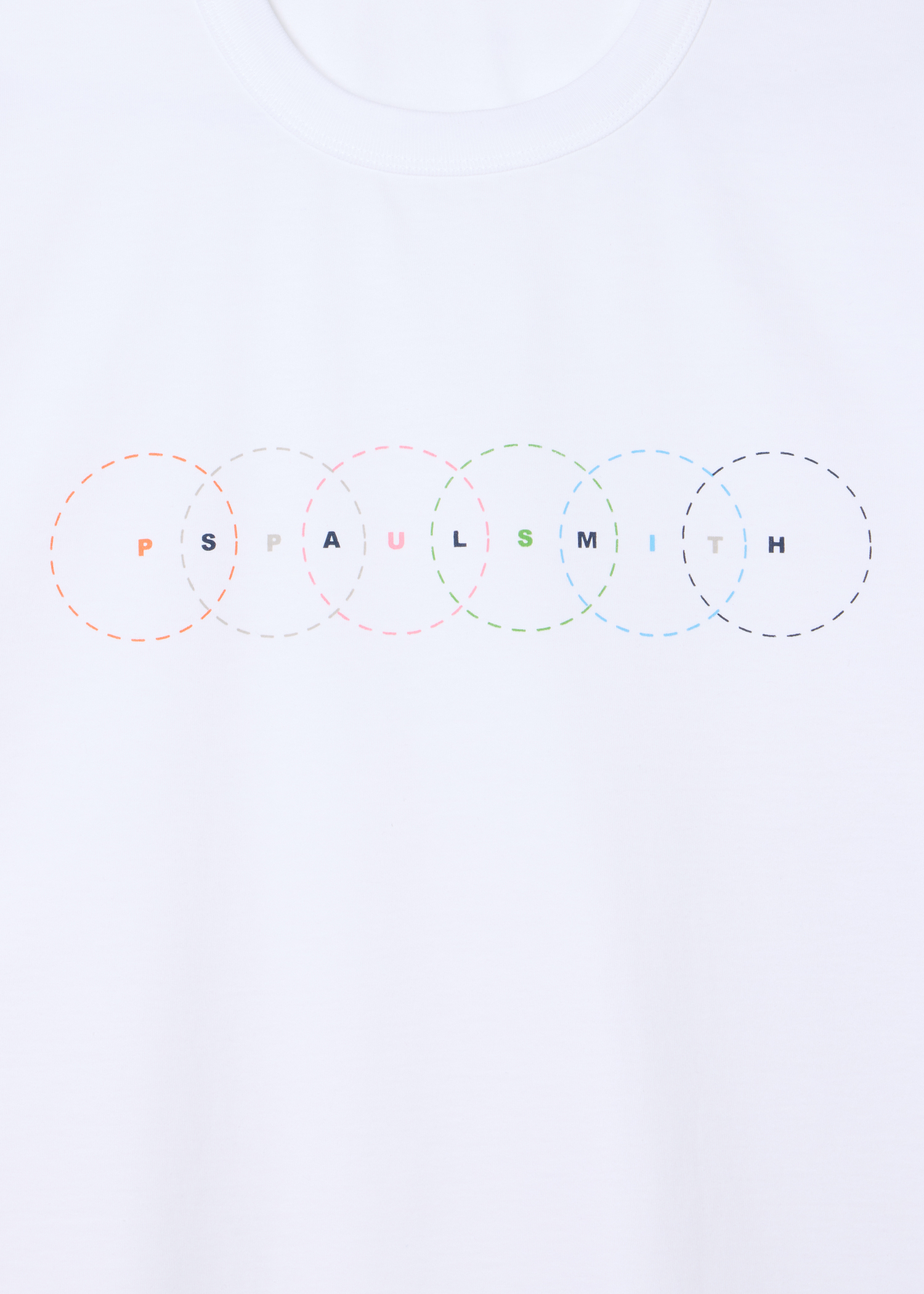 White Multi Circles Print T-Shirt