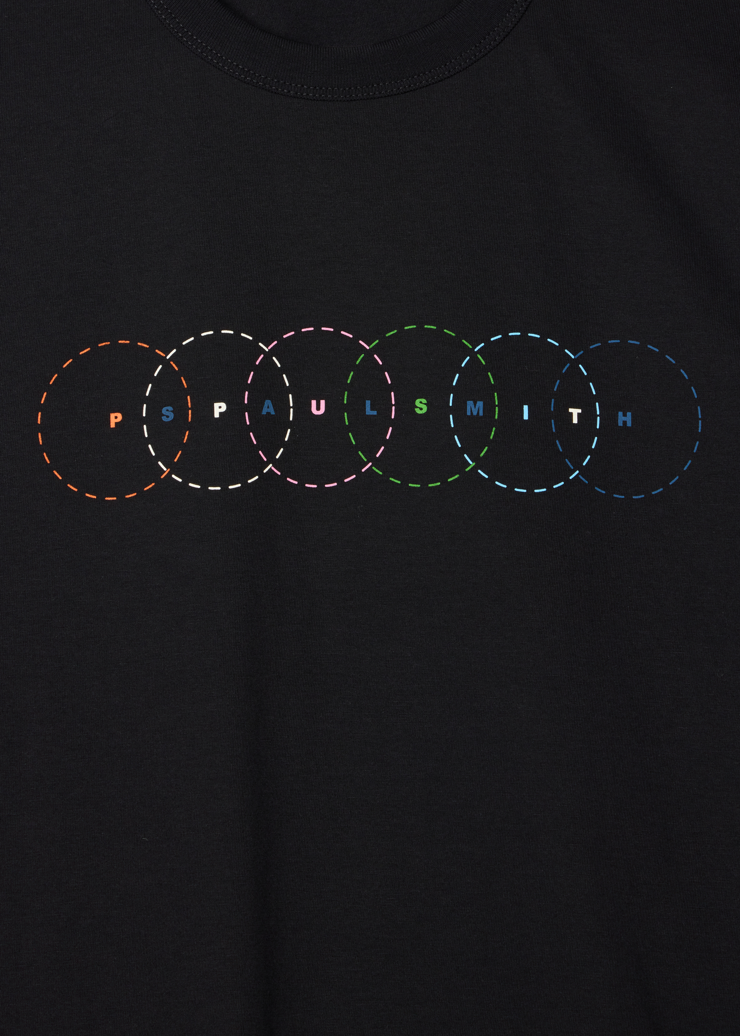 Black Multi Circles Print T-Shirt