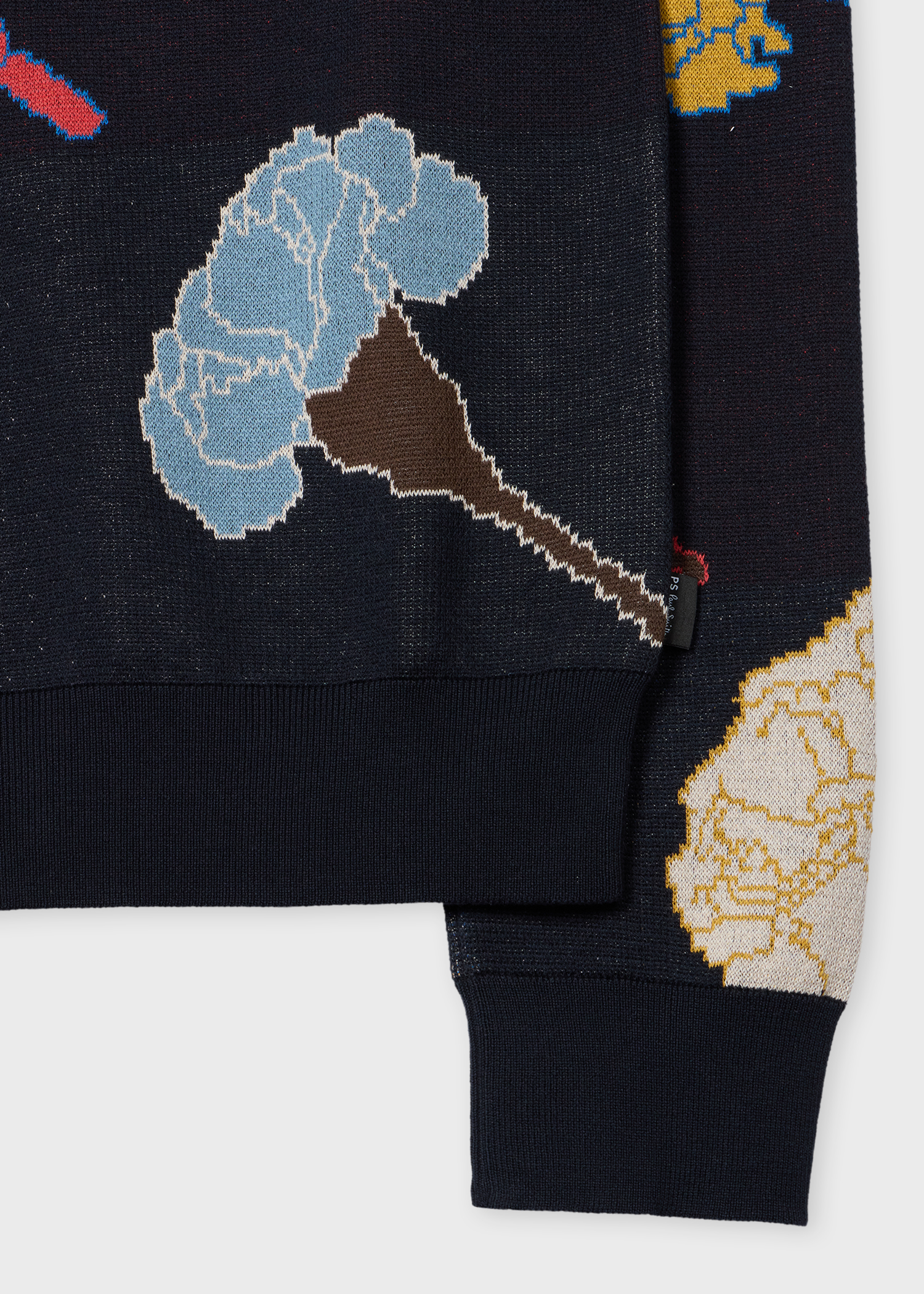 Navy 'Carnation' Cotton Knitted Sweater