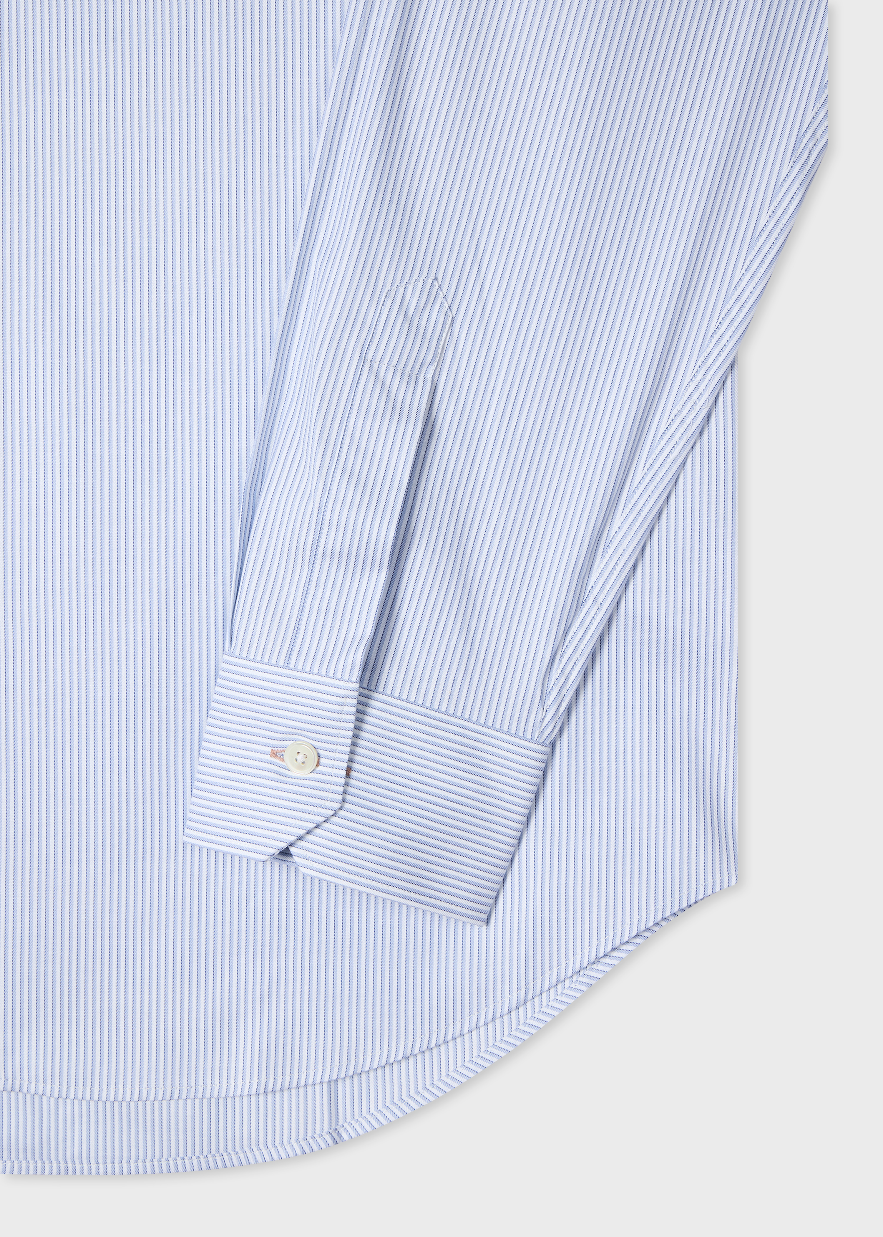 Sky Blue Thin Stripe Tailored-Fit Shirt