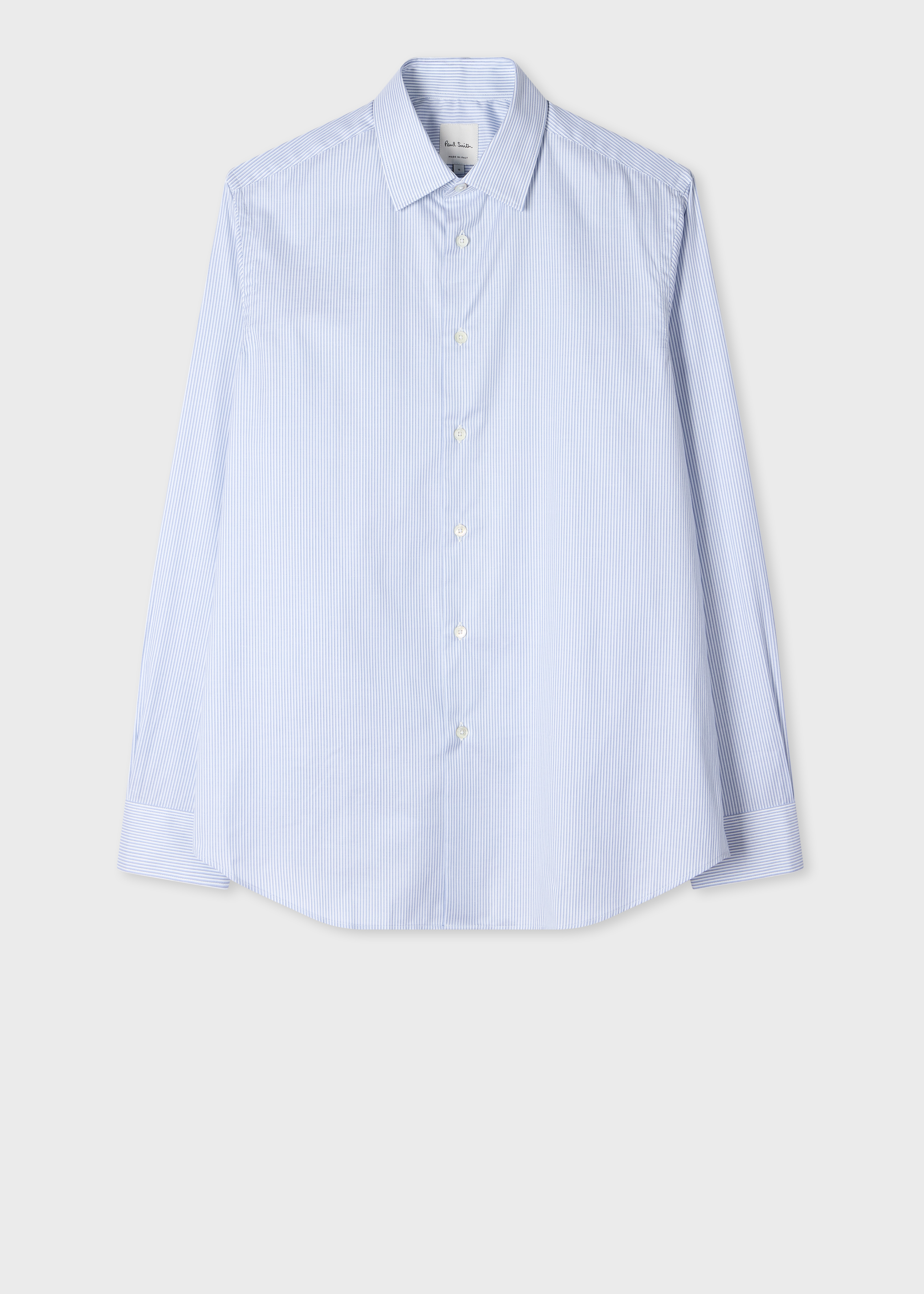 Sky Blue Thin Stripe Tailored-Fit Shirt