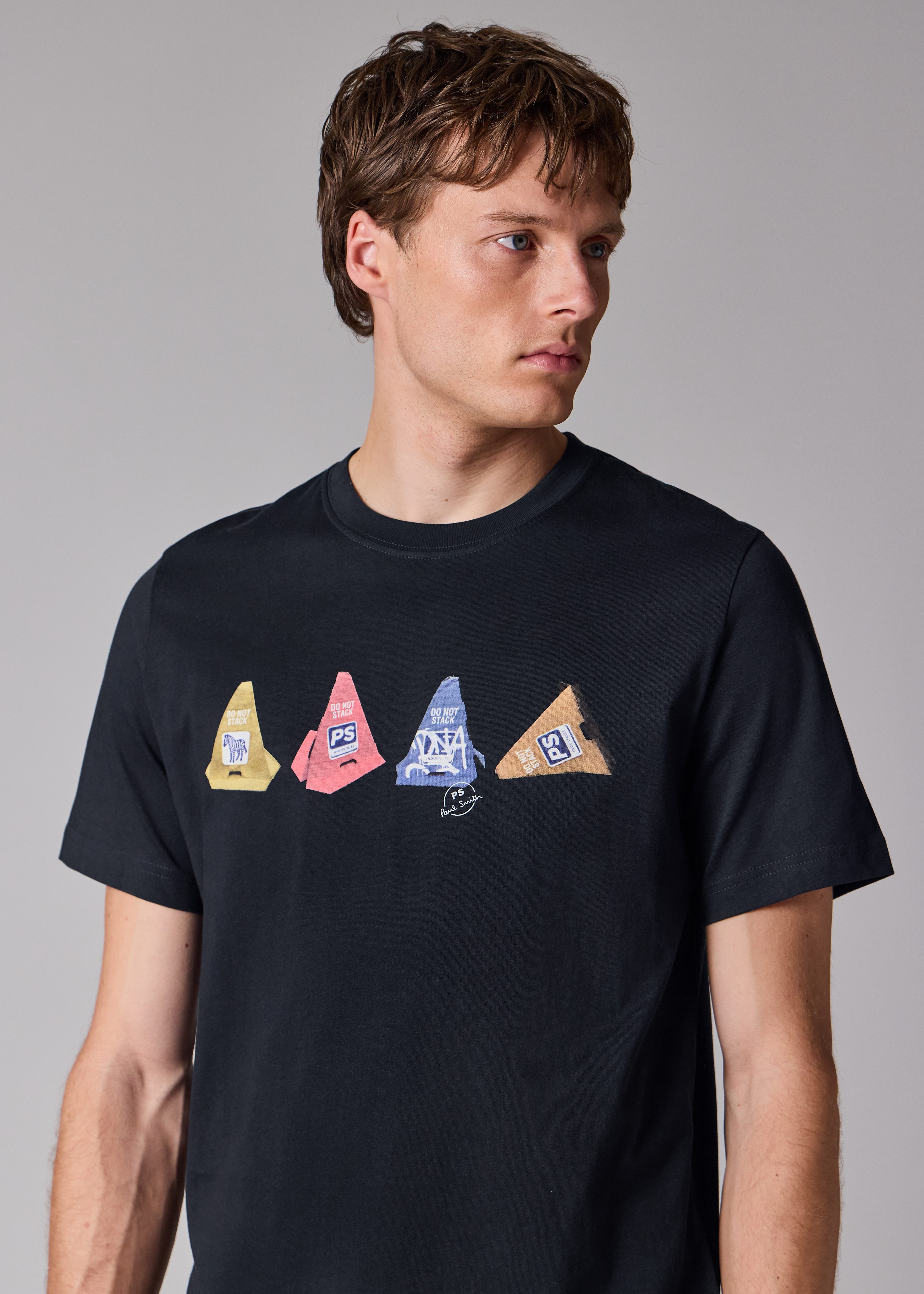 Navy 'Cones' Print T-Shirt