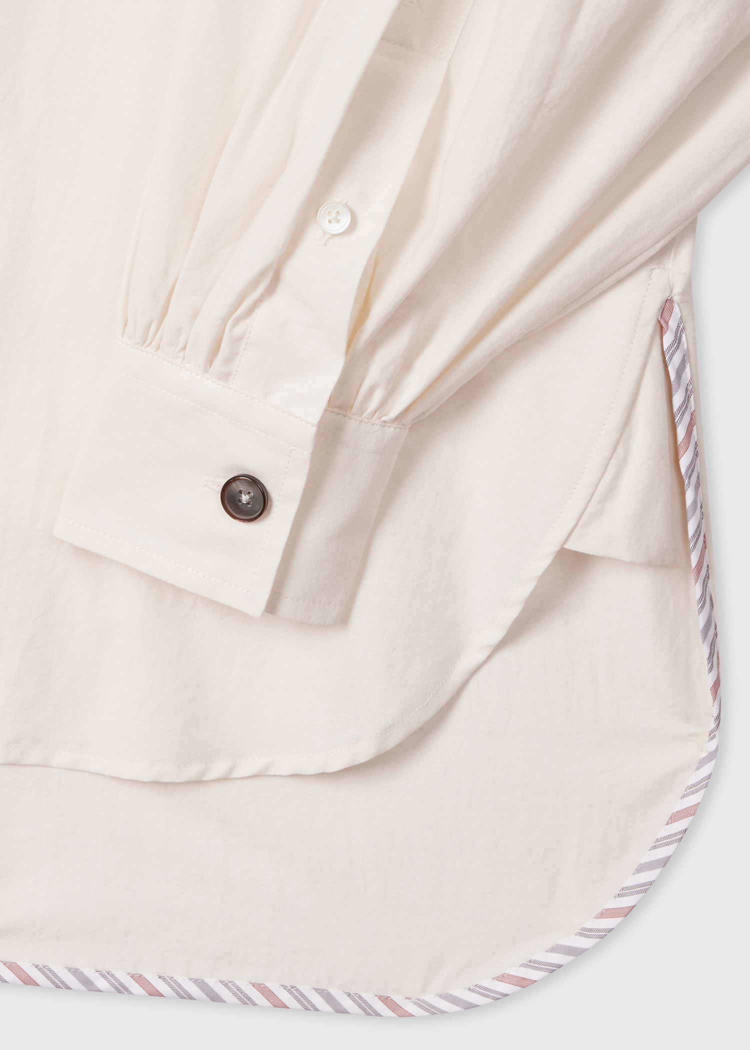 Women's Ecru Oversized Cotton Shirt