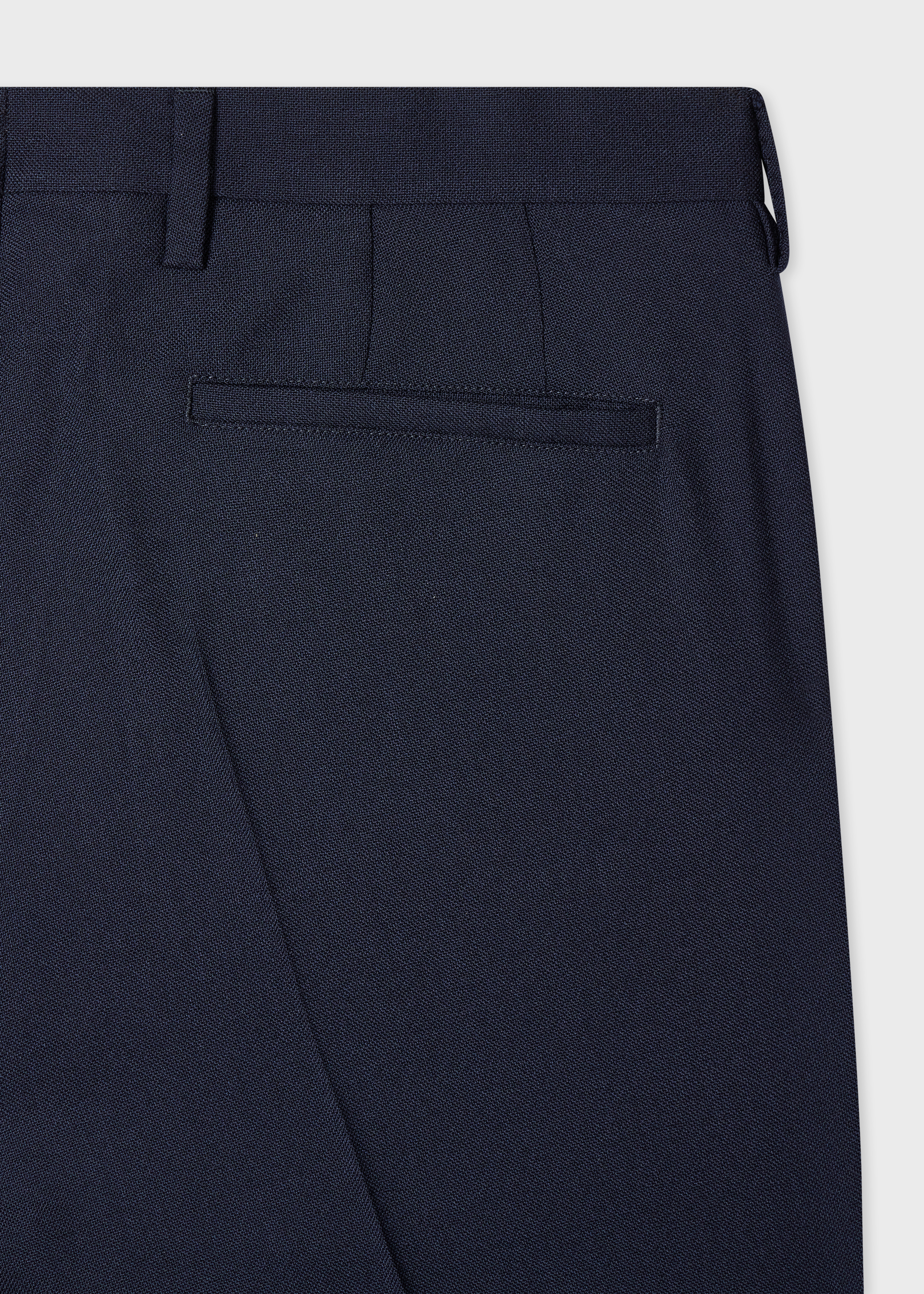 Slim-Fit Navy Two-Ply Merino Wool Trousers