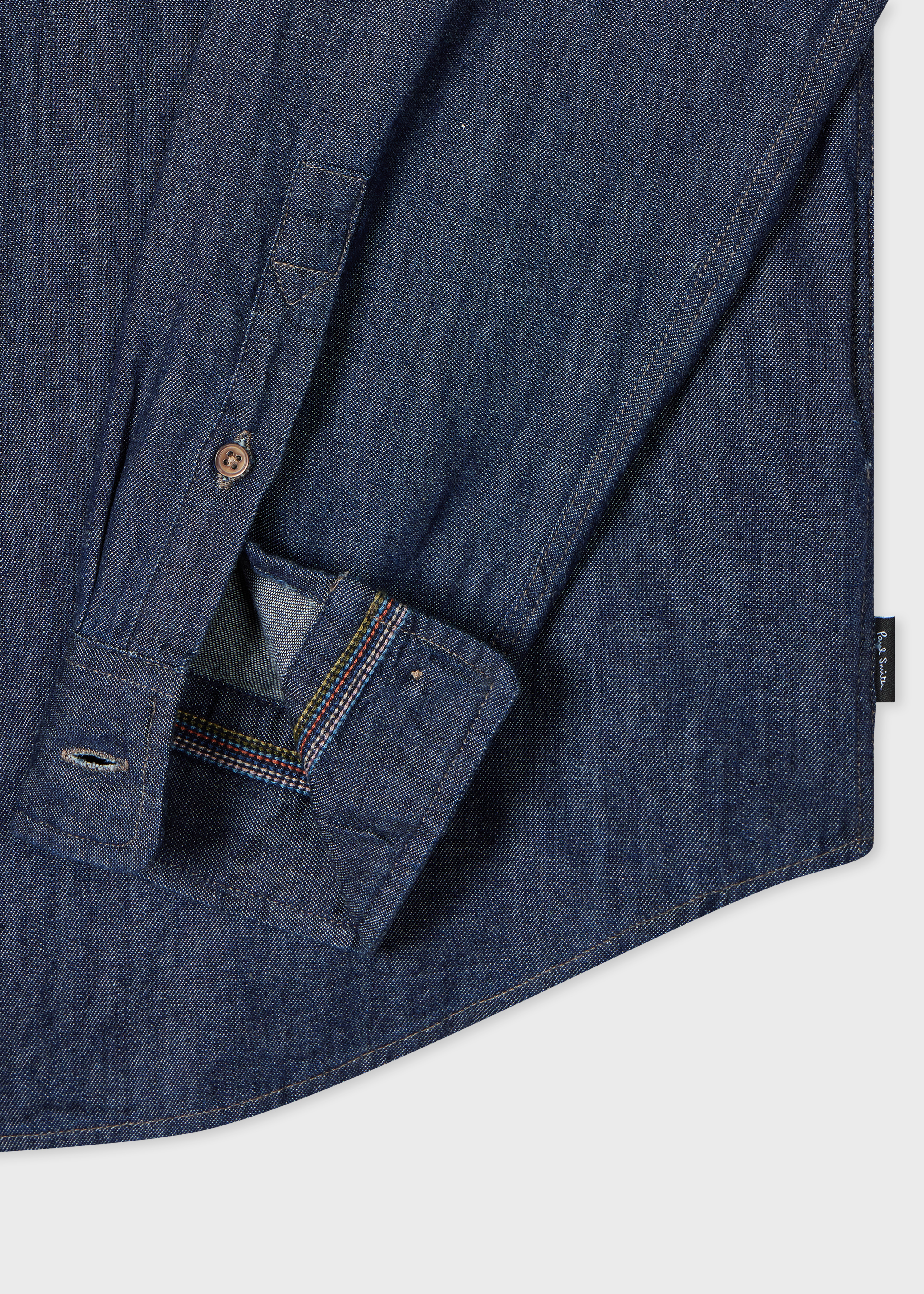 Casual-Fit Indigo Rinse Denim Shirt