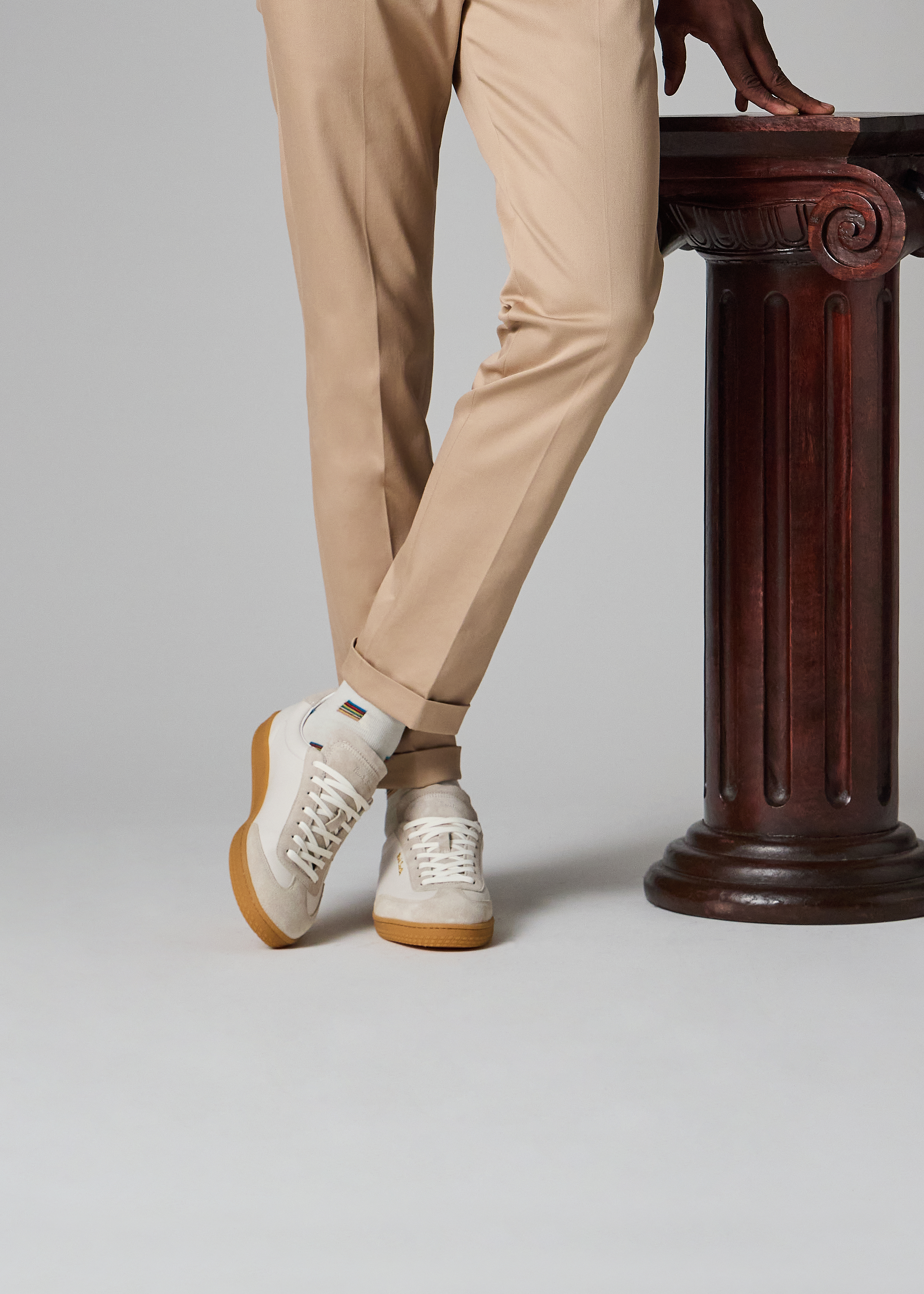 White Leather 'Como' Trainers