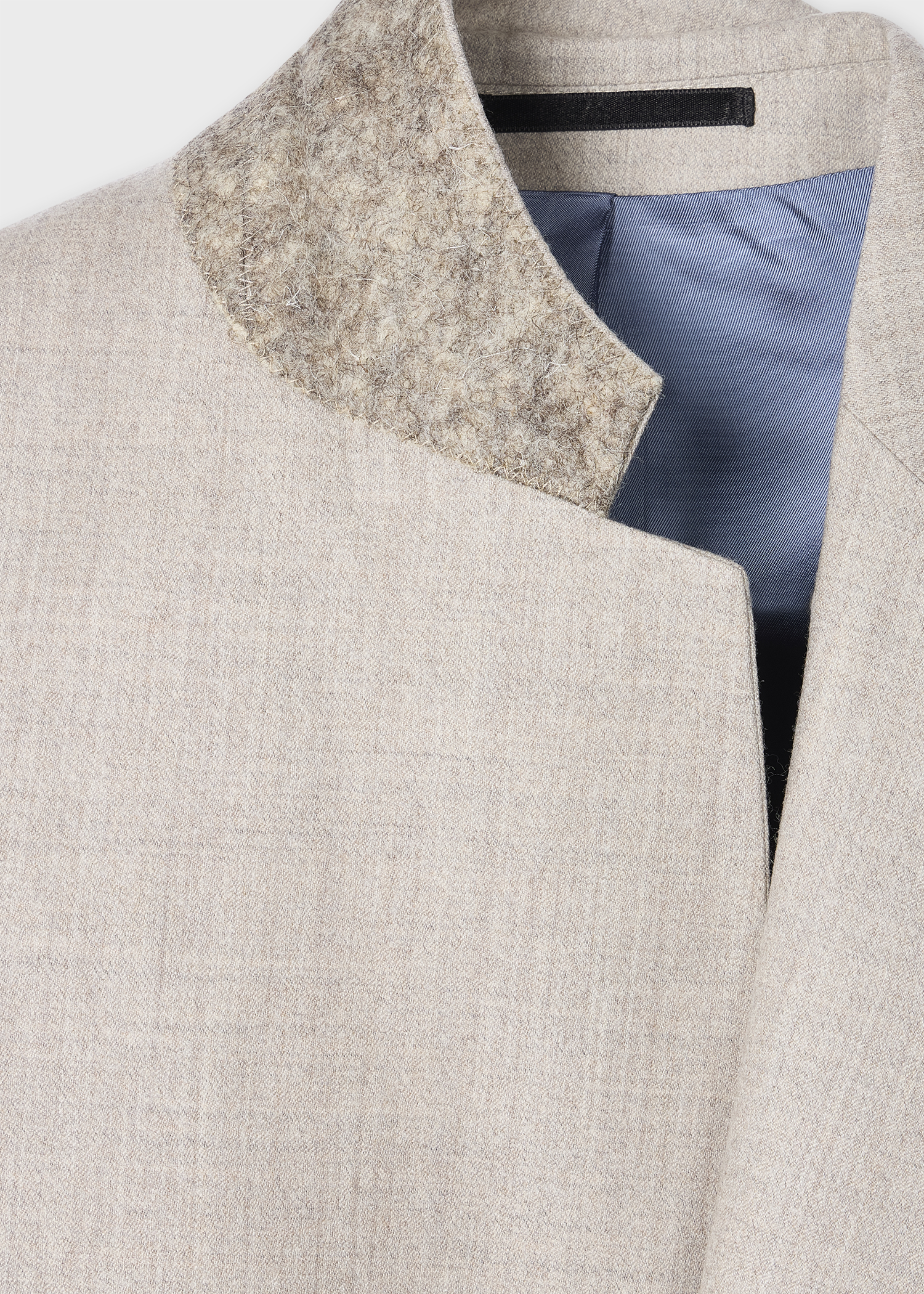 Tailored-Fit Beige Overdyed Wool-Cashmere Flannel Blazer