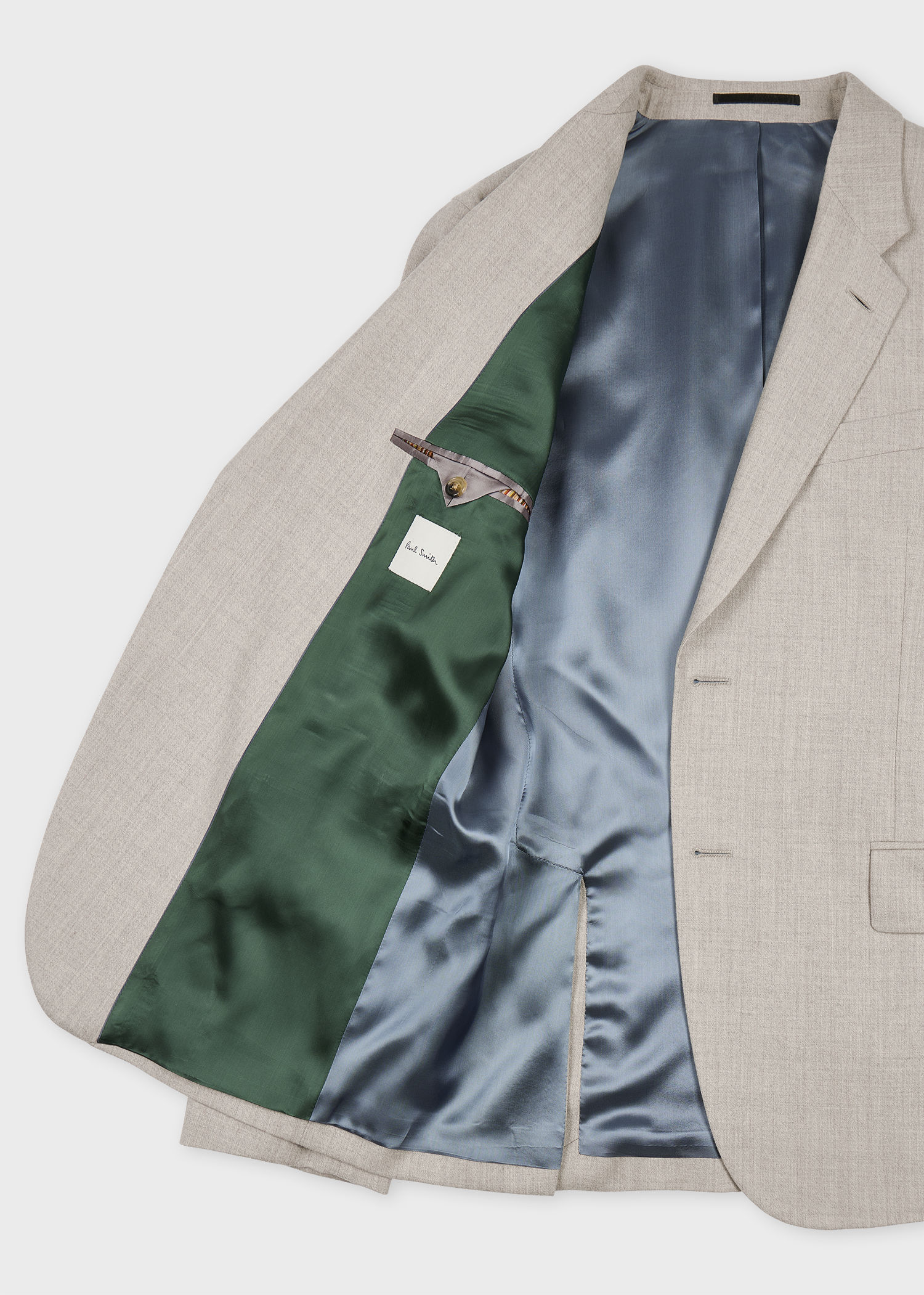 Tailored-Fit Beige Overdyed Wool-Cashmere Flannel Blazer
