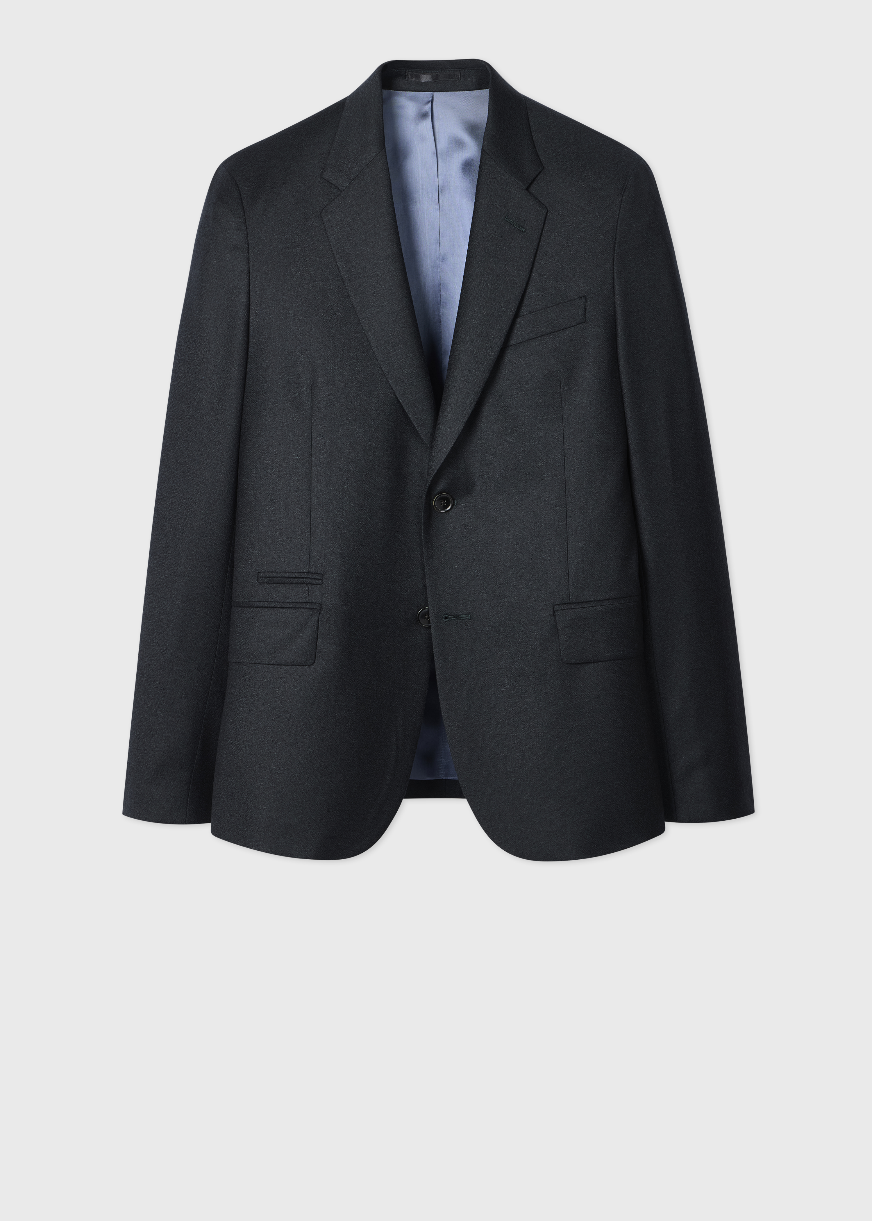 Tailored-Fit Dark Petrol Overdyed Wool-Cashmere Flannel Blazer