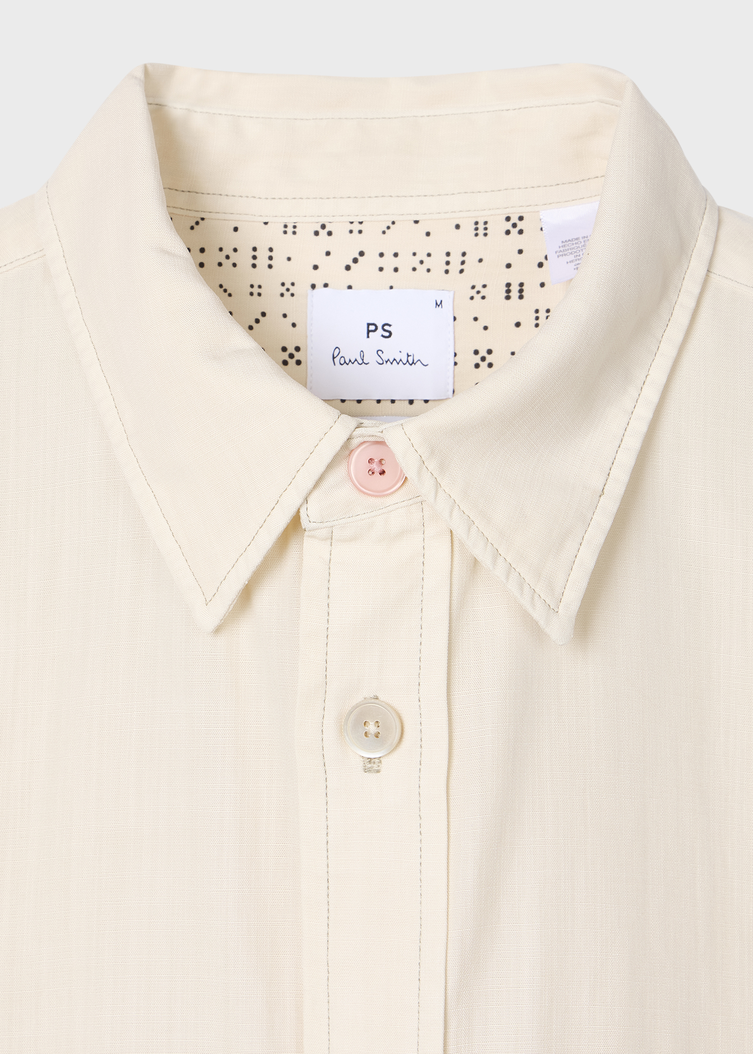 Ecru Lyocell-Cotton Patch-Pocket Shirt