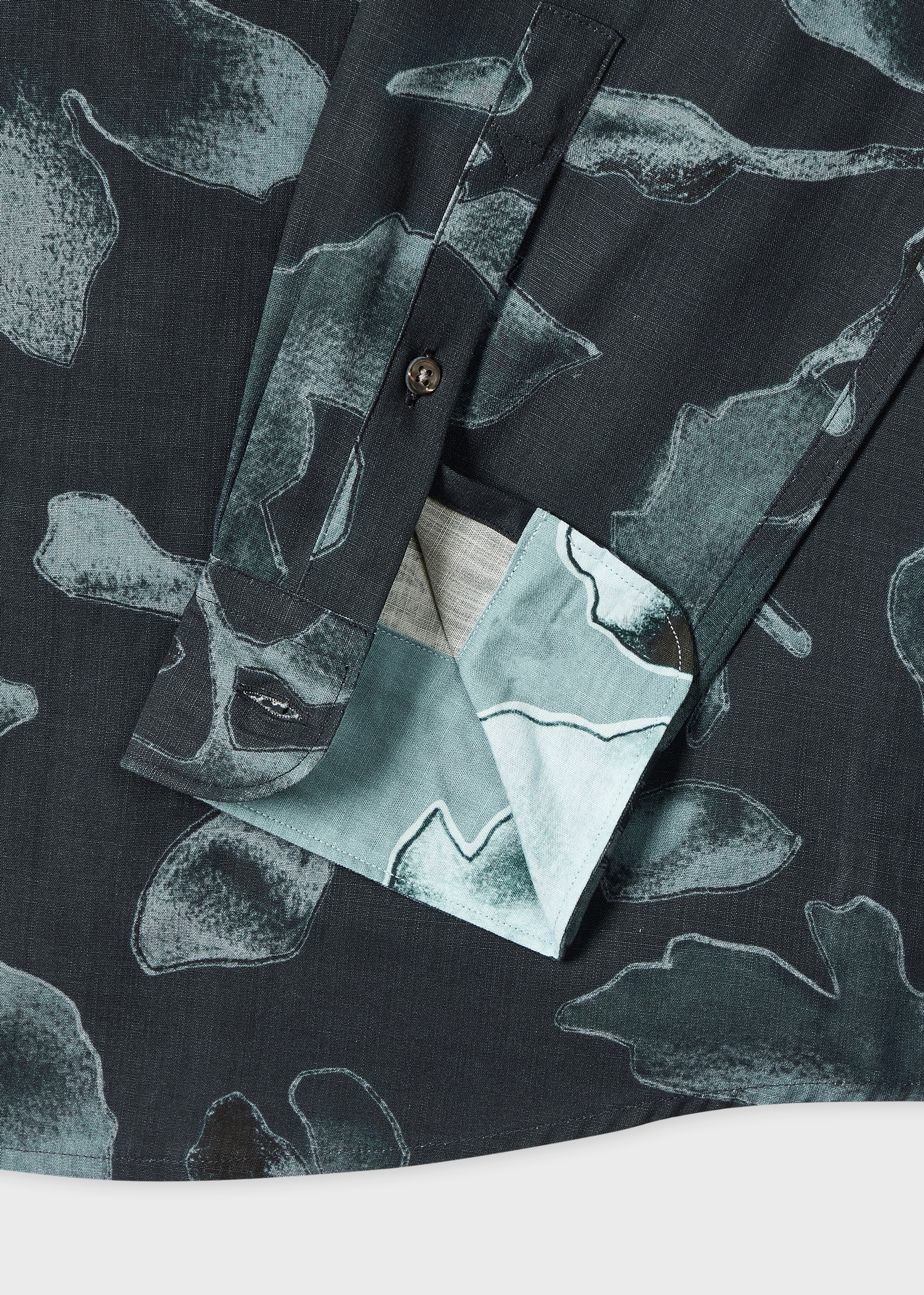 Navy 'Good Fortune Floral' Print Shirt