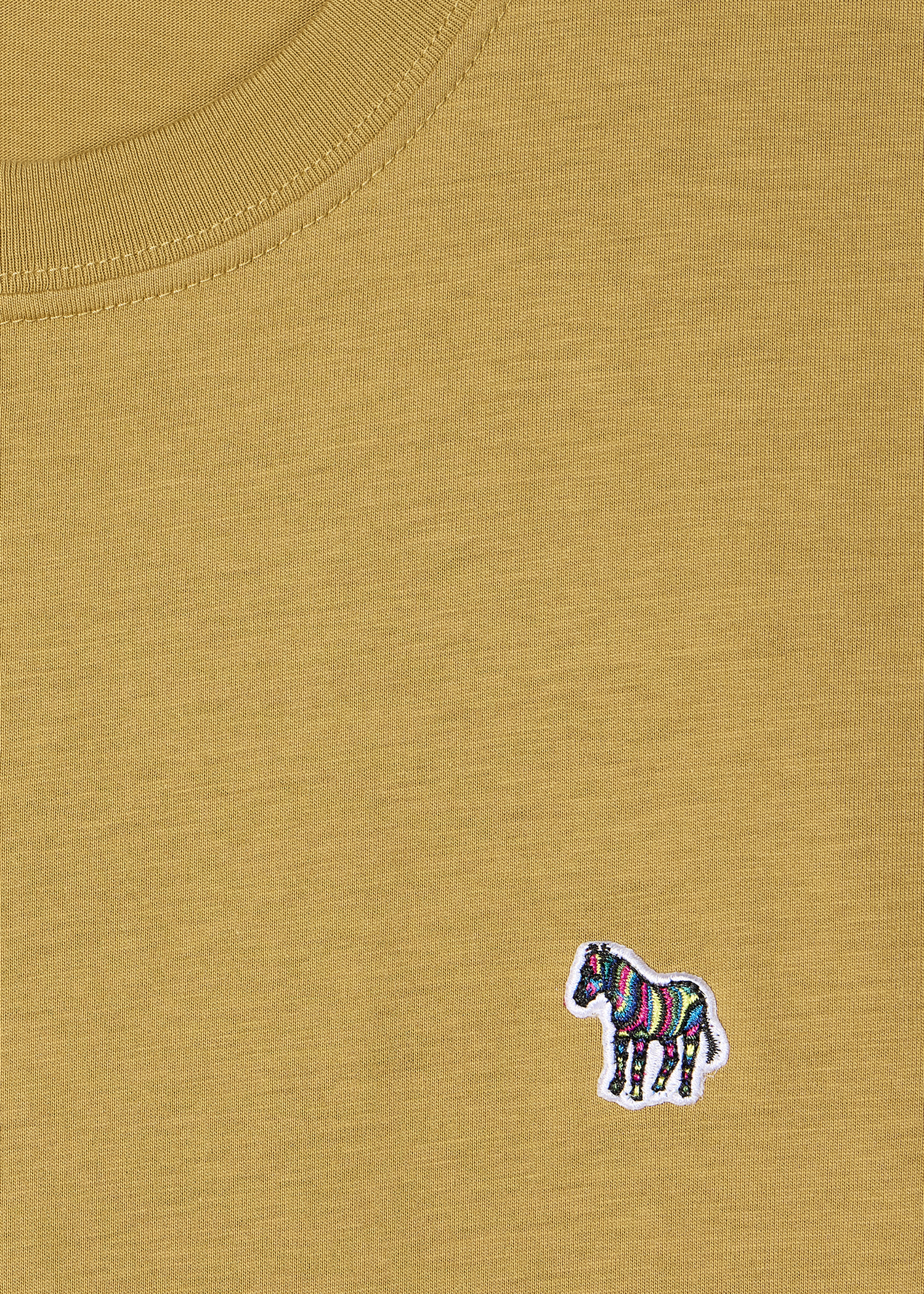 Yellow Organic Cotton Zebra Logo T-Shirt