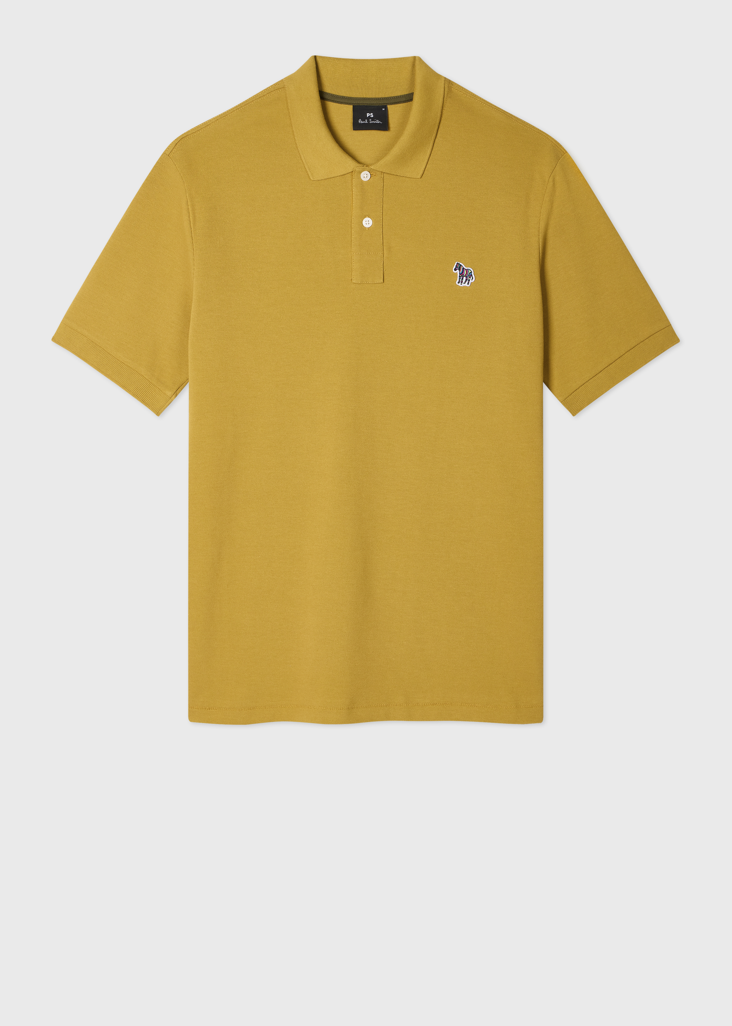 Yellow Organic Cotton Zebra Polo Shirt