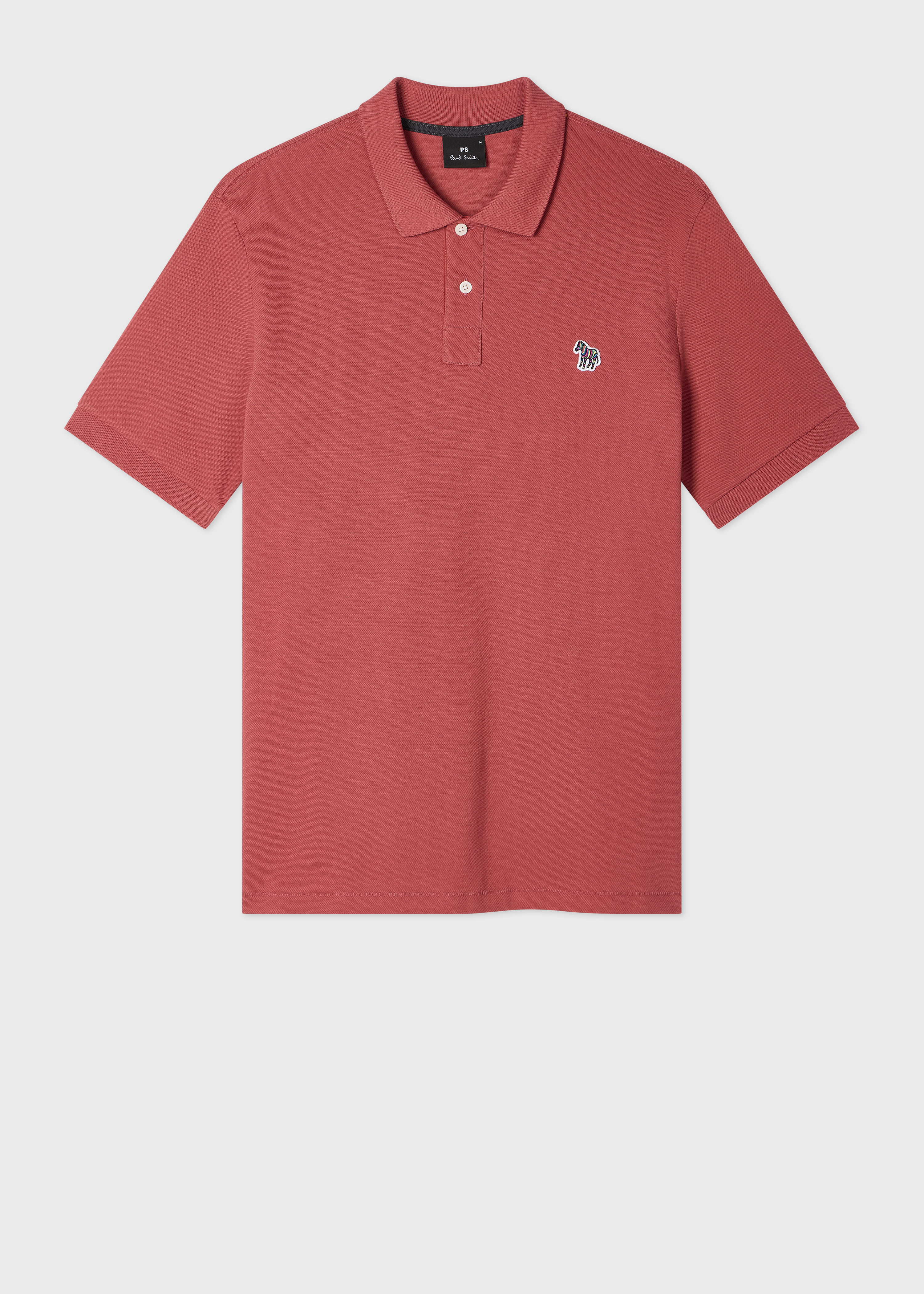 Soft Pink Organic Cotton Zebra Polo Shirt