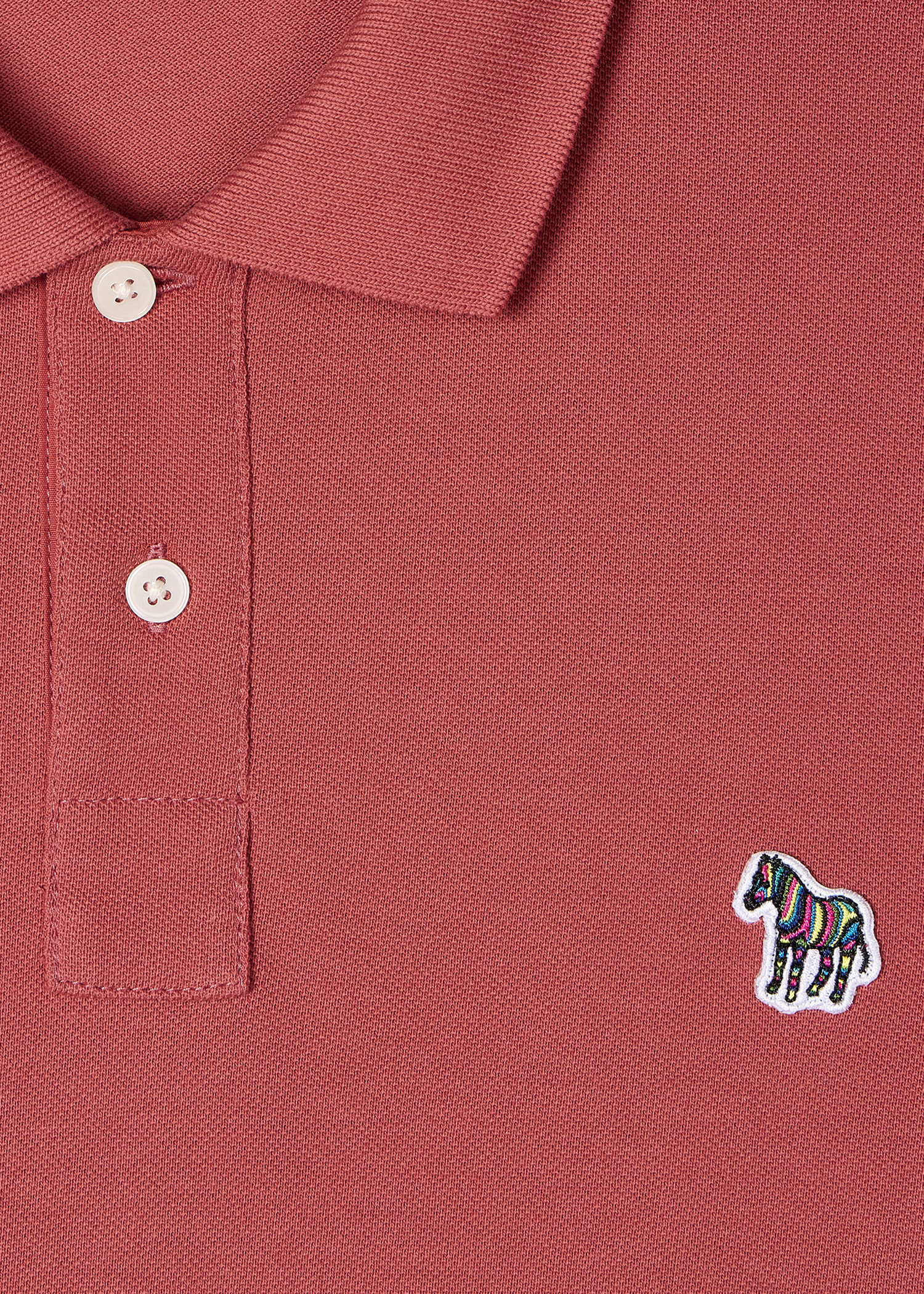 Soft Pink Organic Cotton Zebra Polo Shirt