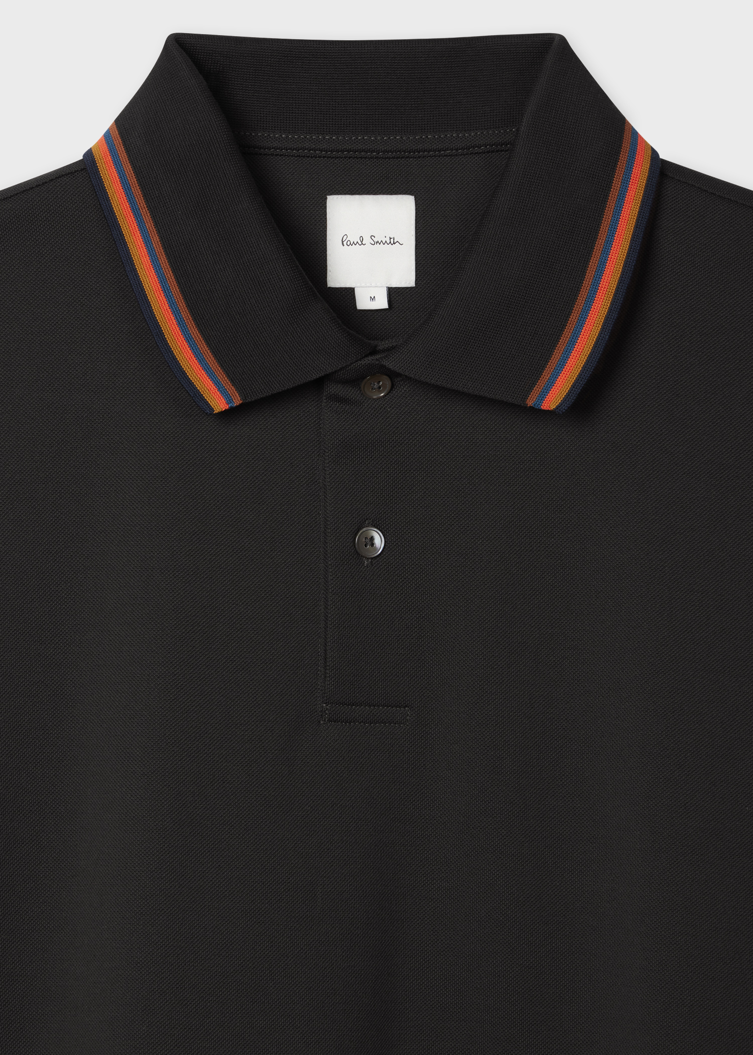 Black 'Artist Stripe' Tipping Polo Shirt