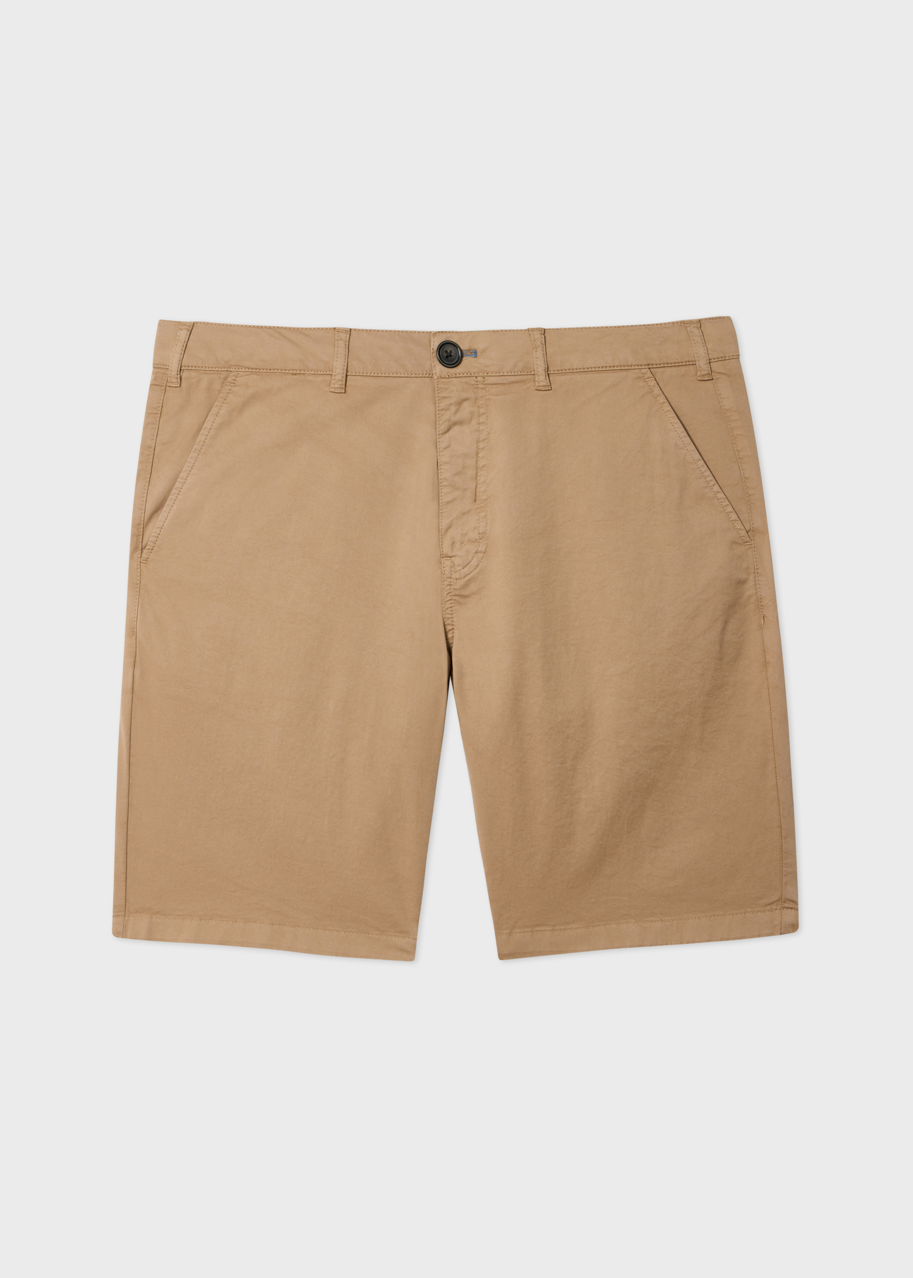 Light Tan Organic Cotton-Twill Shorts