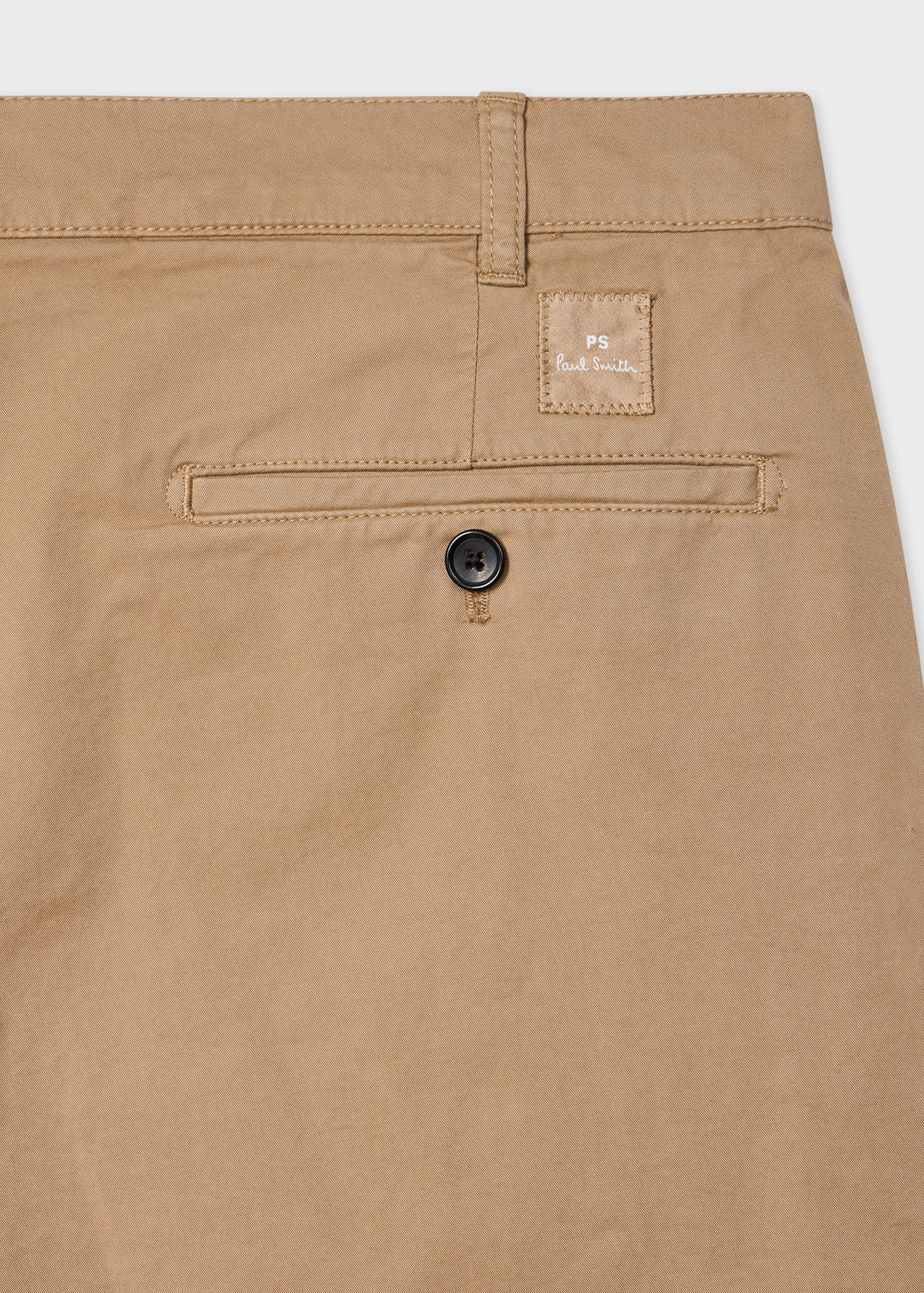 Light Tan Organic Cotton-Twill Shorts