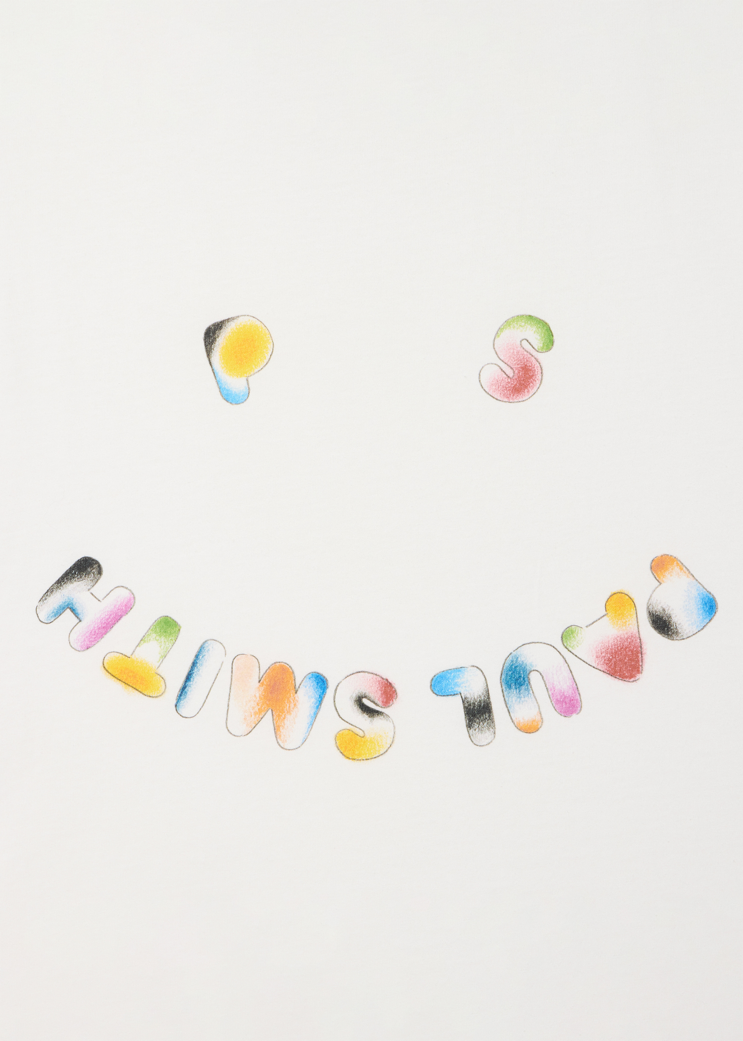 Ecru Casual-Fit 'Happy' T-Shirt
