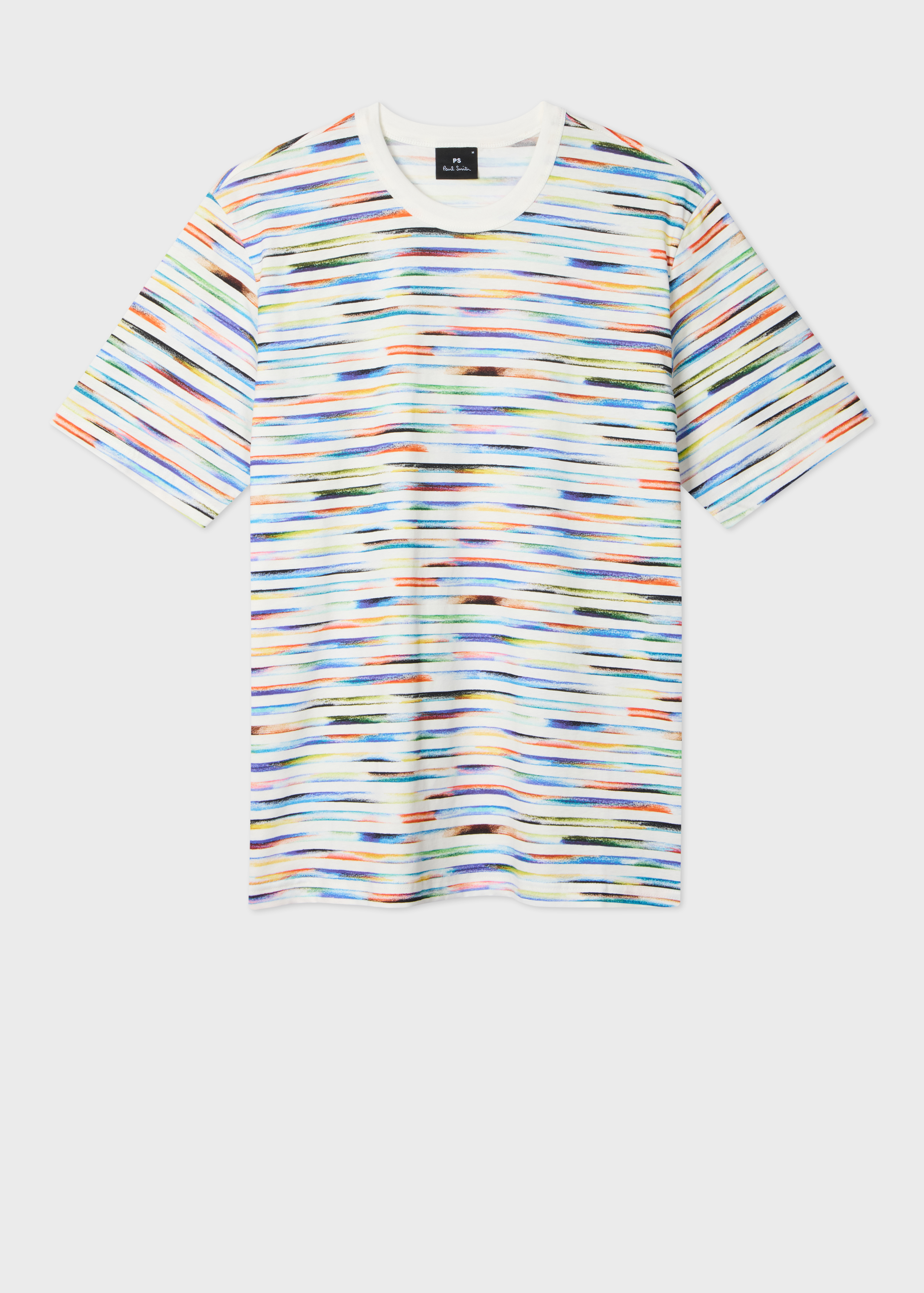 White Multicolour Stripe T-Shirt