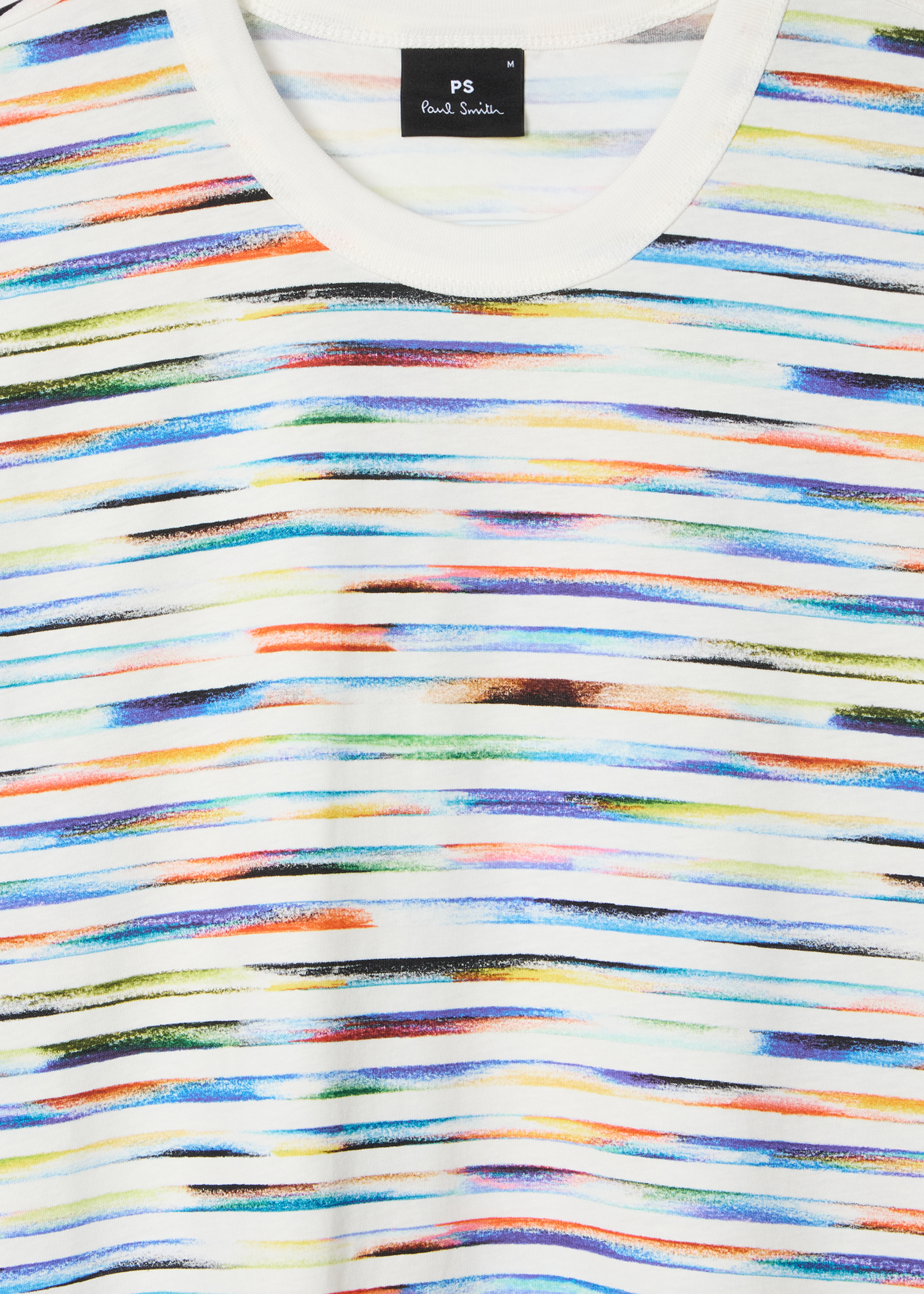 White Multicolour Stripe T-Shirt