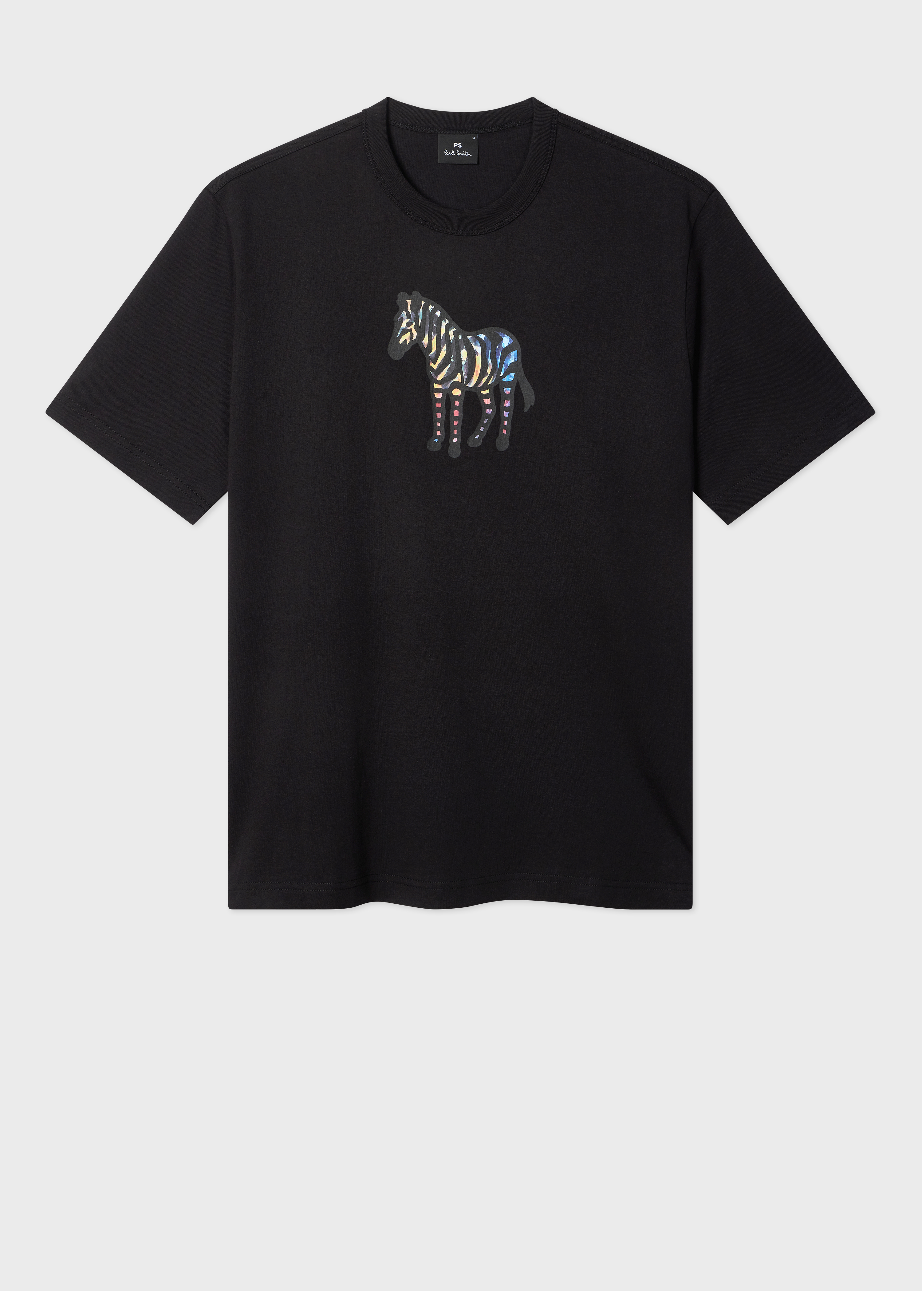 Black Multicolour Zebra Print T-Shirt