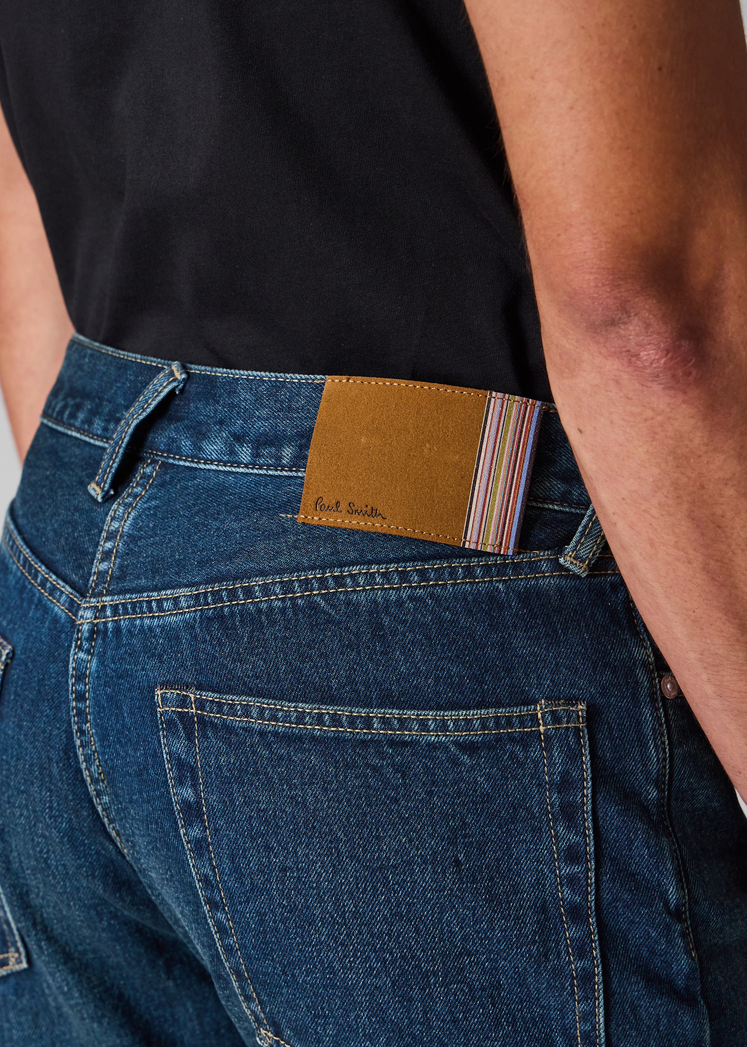 Straight-Fit Dark-Wash Jeans