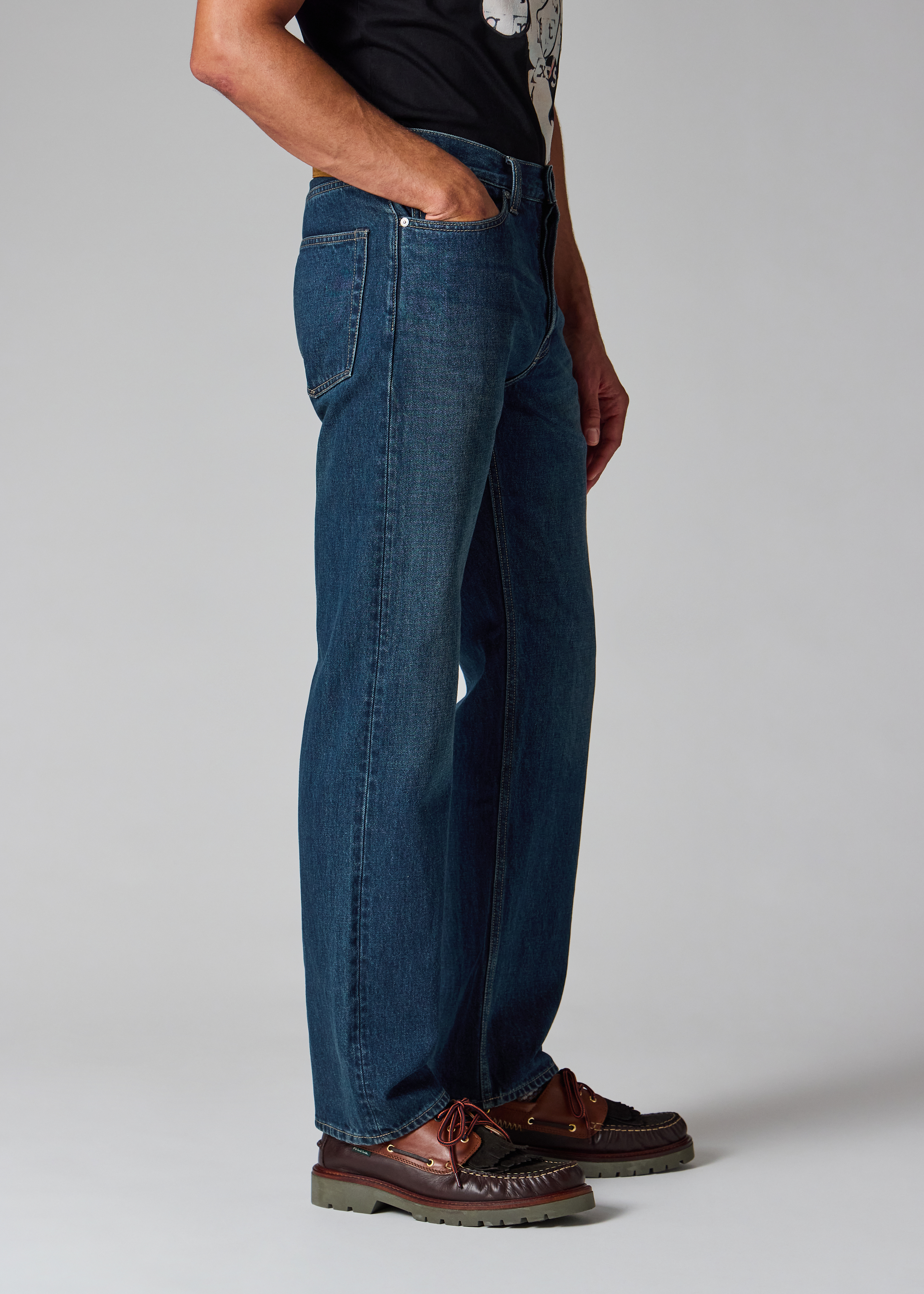 Straight-Fit Dark-Wash Jeans